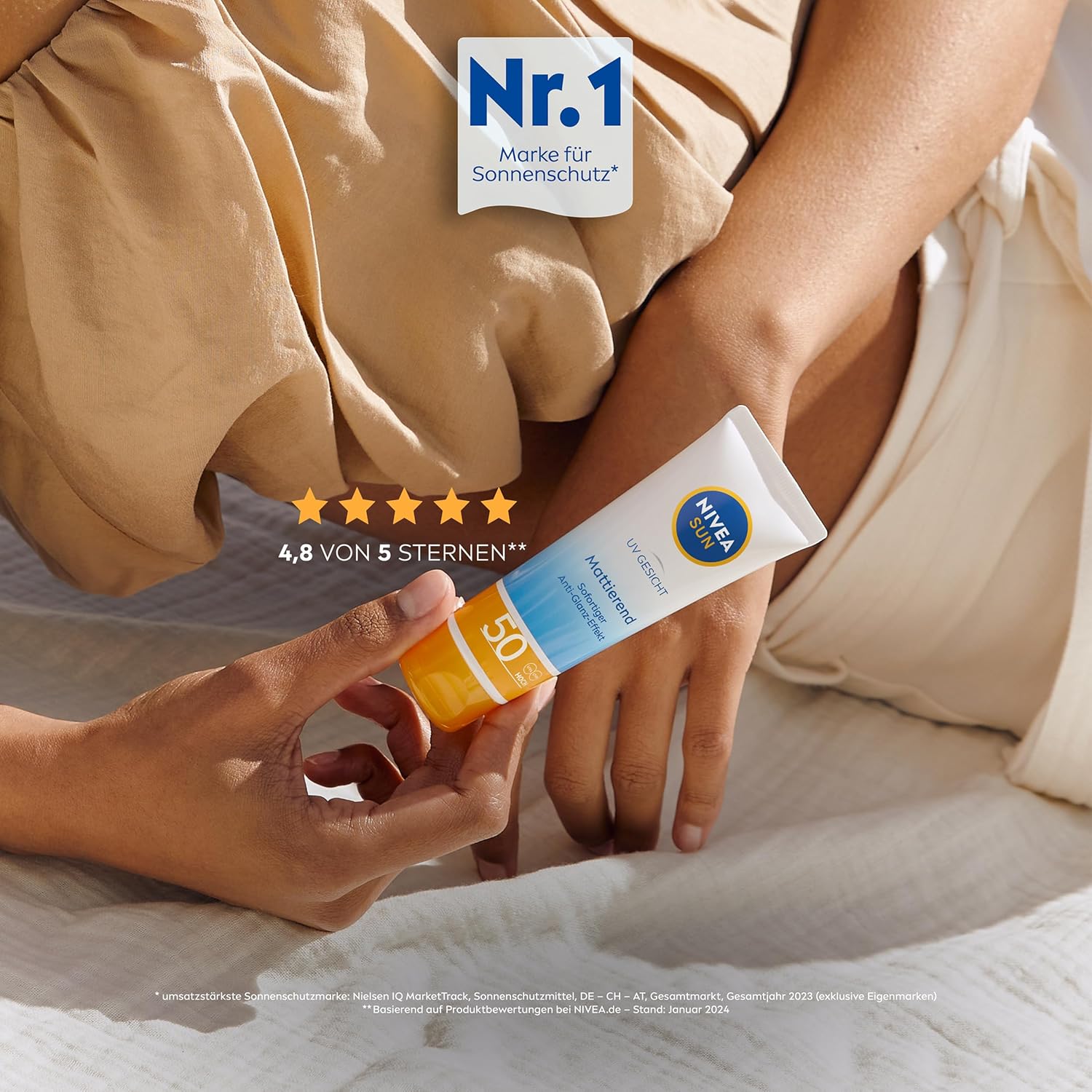 Secondary Images for NIVEA SUN UV Face Mattifying Sun Protection SPF 50 (50 ml)