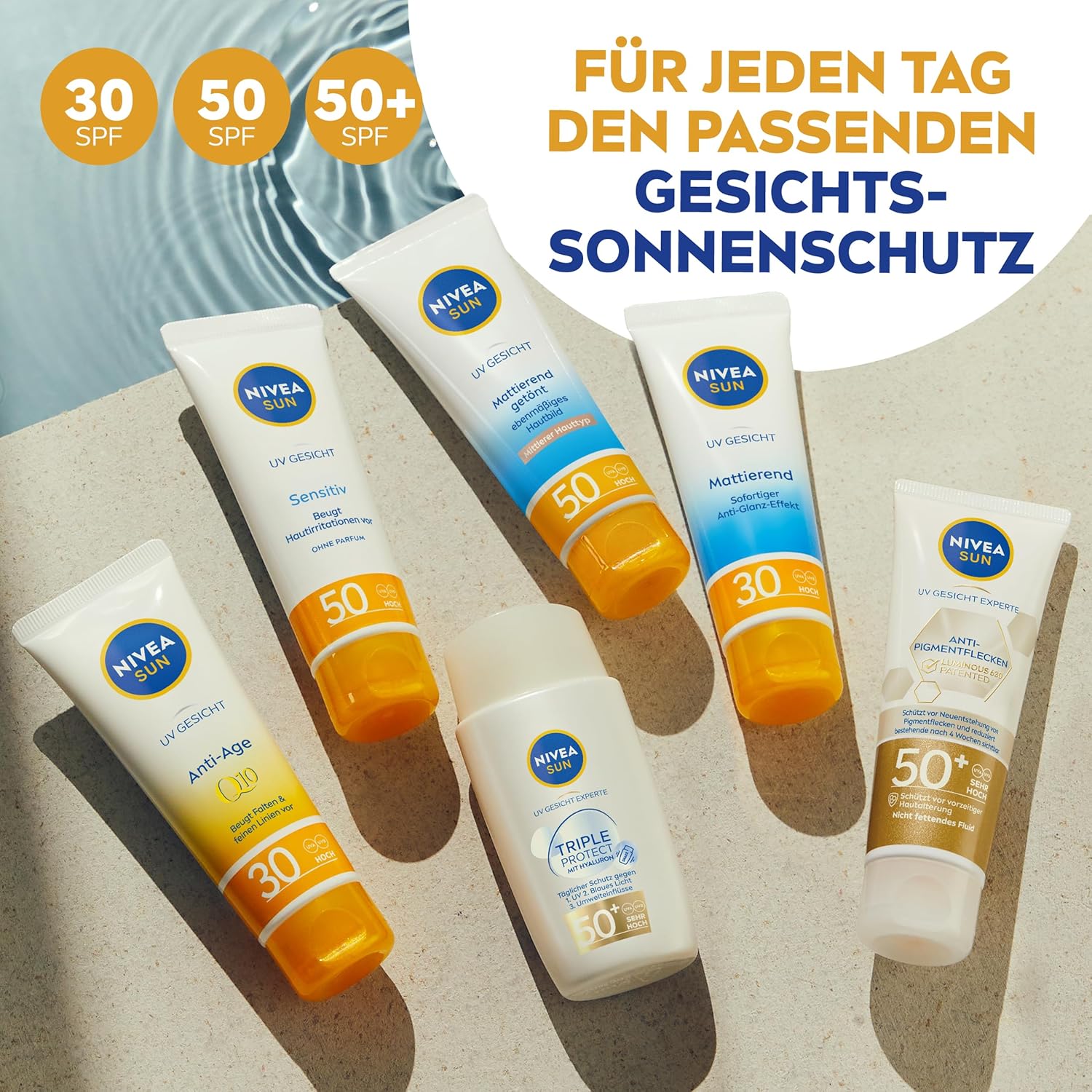 Secondary Images for NIVEA SUN UV Face Mattifying Sun Protection SPF 50 (50 ml)