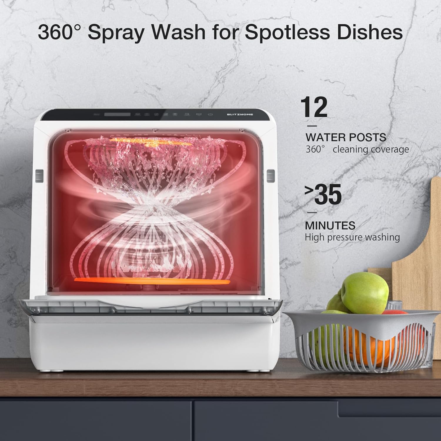 Secondary Images for BLITZHOME Portable Dishwasher Countertop