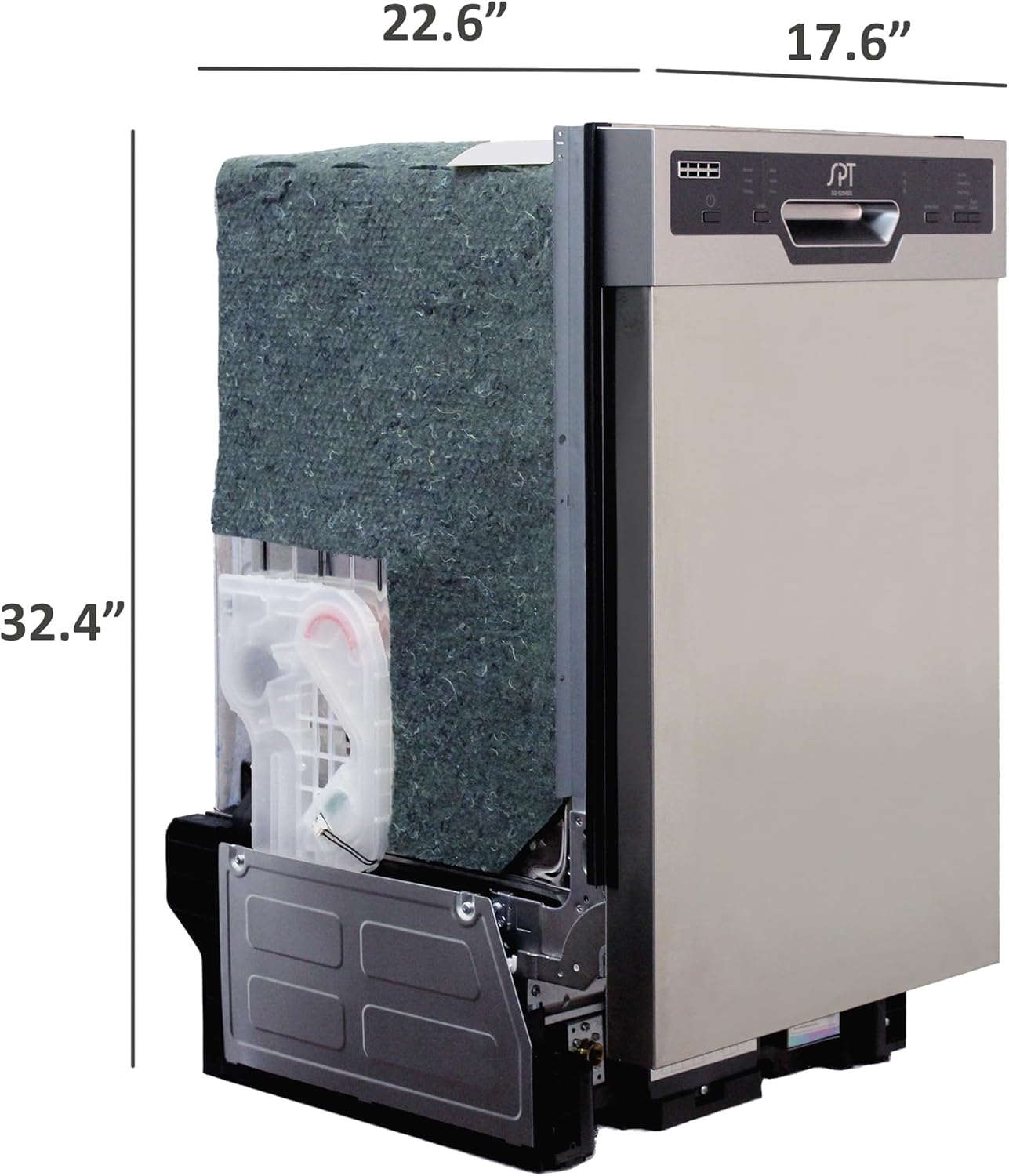 Secondary Images for SPT SD-9254SSA 18″ Wide Built-In Stainless Steel Dishwasher w/Heated Drying