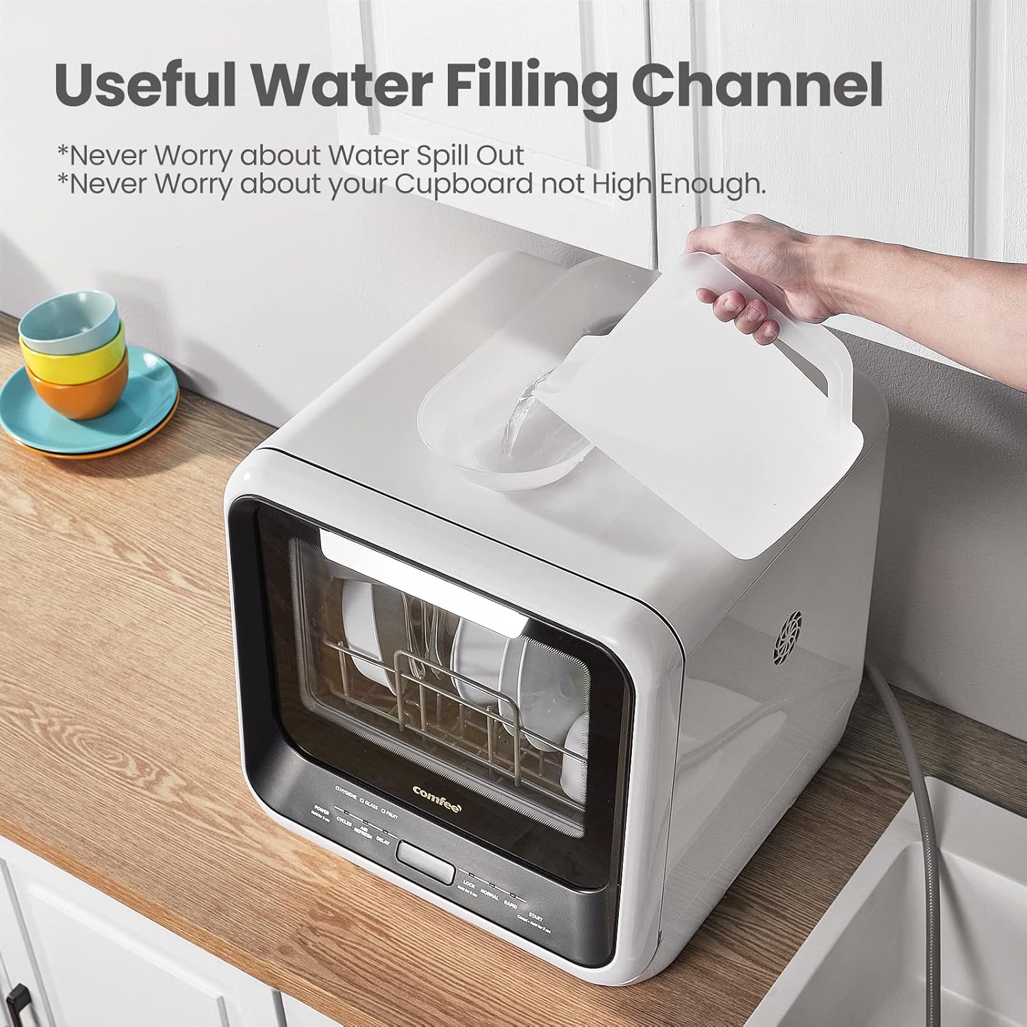 Secondary Images for COMFEE' Portable Mini Dishwasher Countertop with 5L Built-in Water Tank for Apartments&…