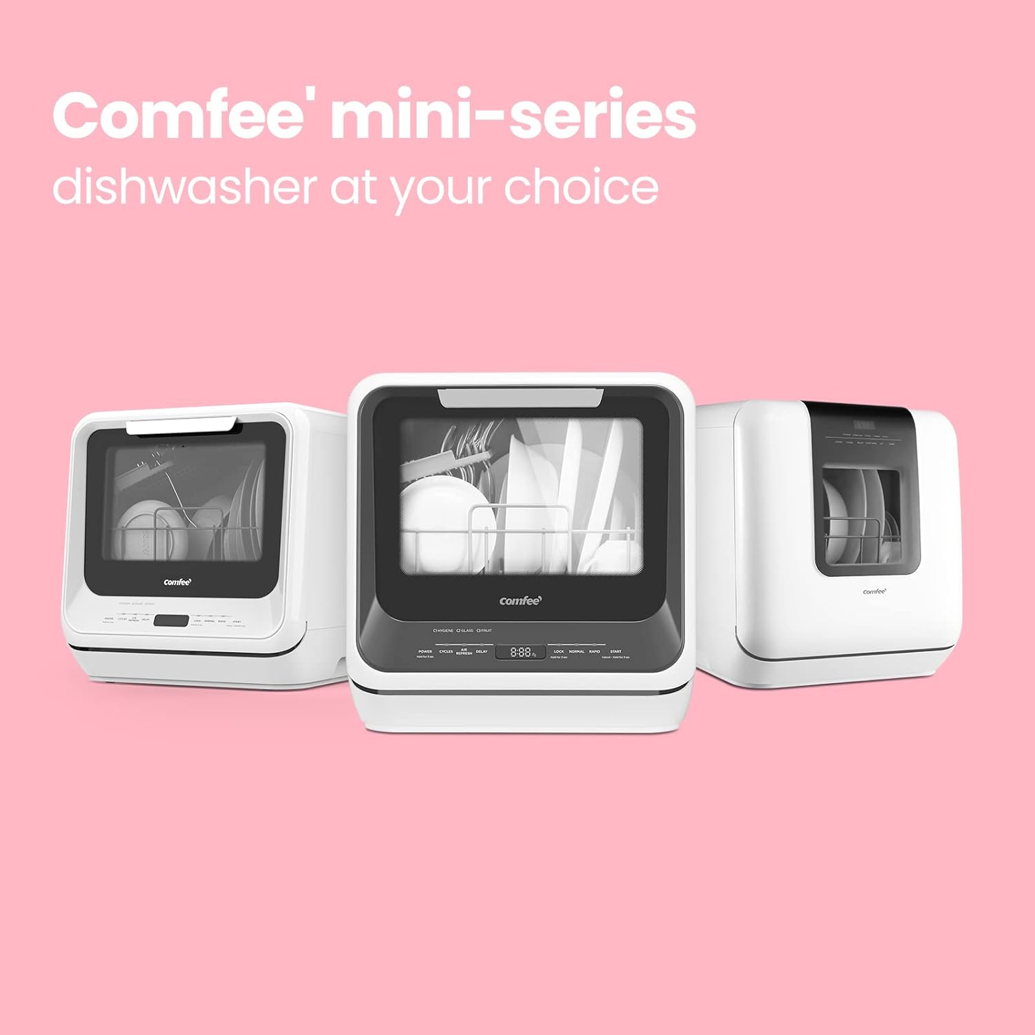 Secondary Images for COMFEE' Portable Mini Dishwasher Countertop with 5L Built-in Water Tank for Apartments&…