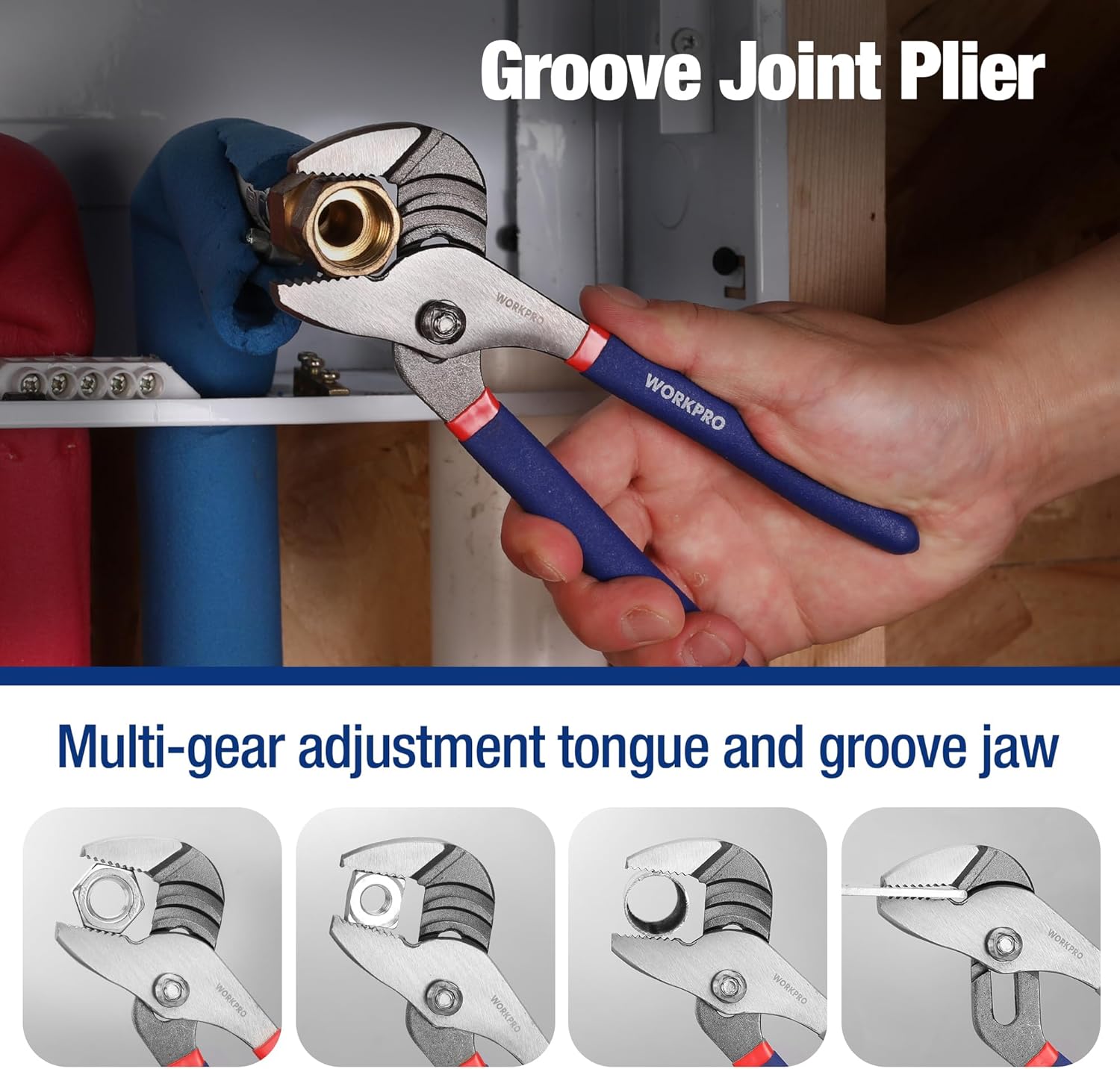 Secondary Images for 7-piece WORKPRO Pliers Set with Groove Joint