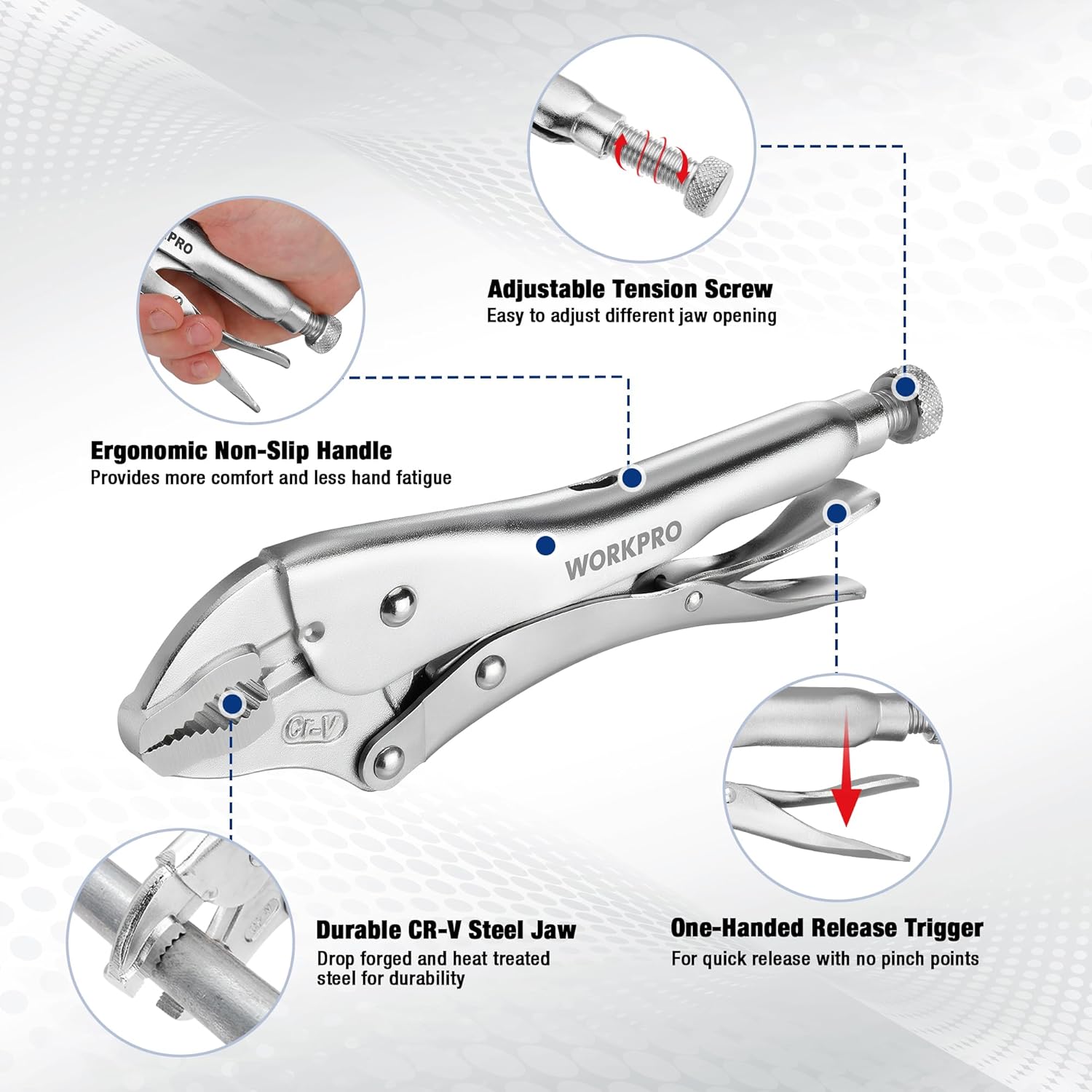 Secondary Images for WORKPRO 5-Piece Locking Pliers Set