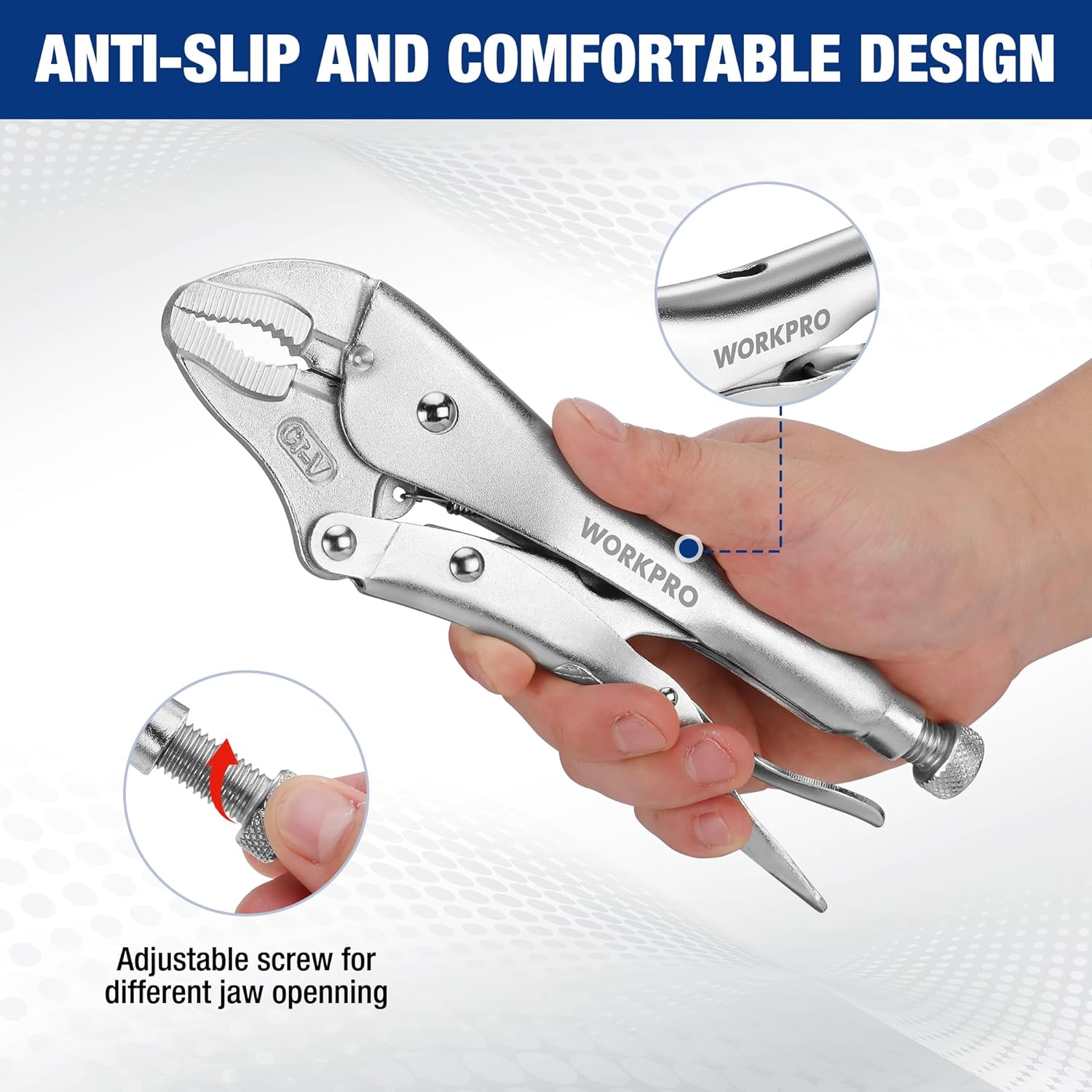 Secondary Images for WORKPRO 5-Piece Locking Pliers Set