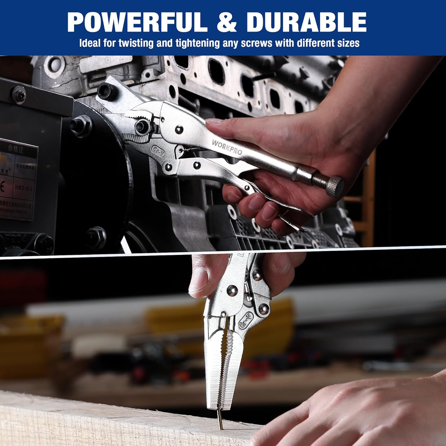 Secondary Images for WORKPRO 5-Piece Locking Pliers Set