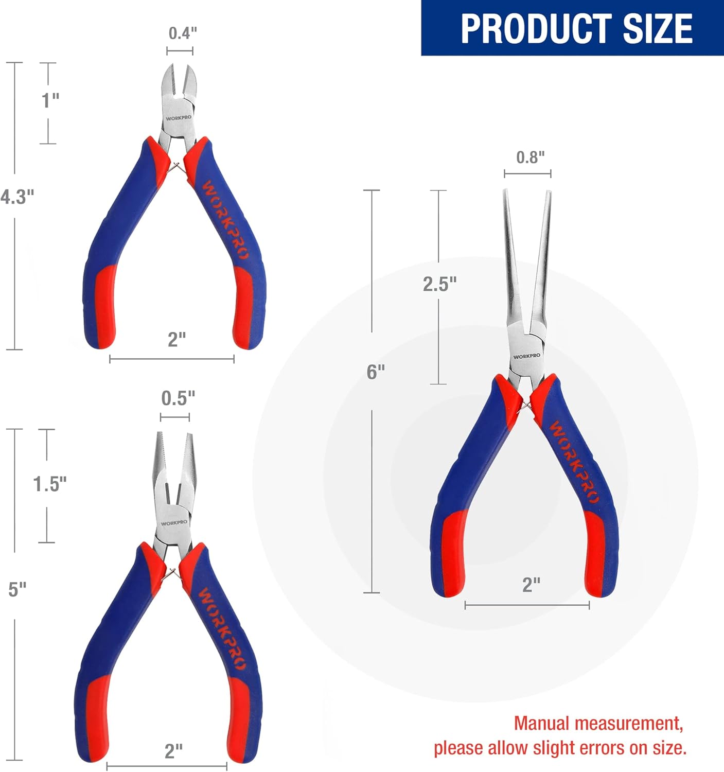 Secondary Images for WORKPRO Mini Pliers Set