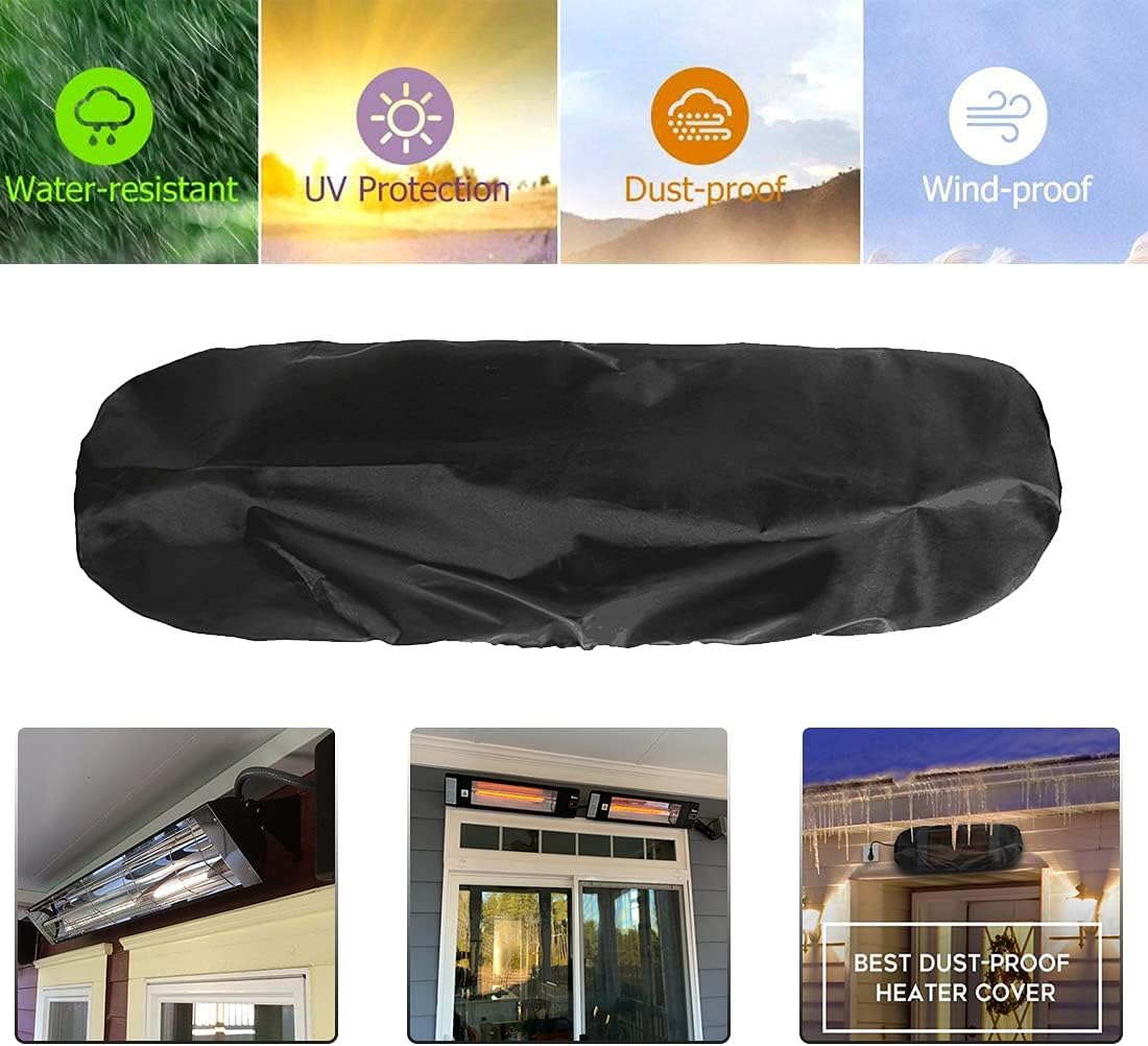 Showcases multiple protective features of the product, highlighting its ability to withstand various outdoor elements like water, sun, dust, and wind.