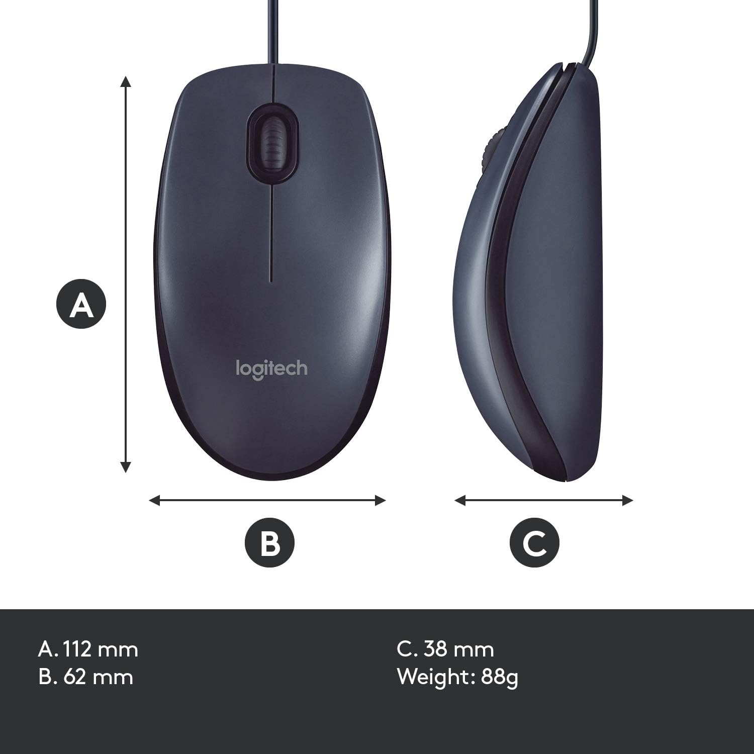 Provides the exact dimensions and weight of the product to help shoppers understand its physical size and portability.