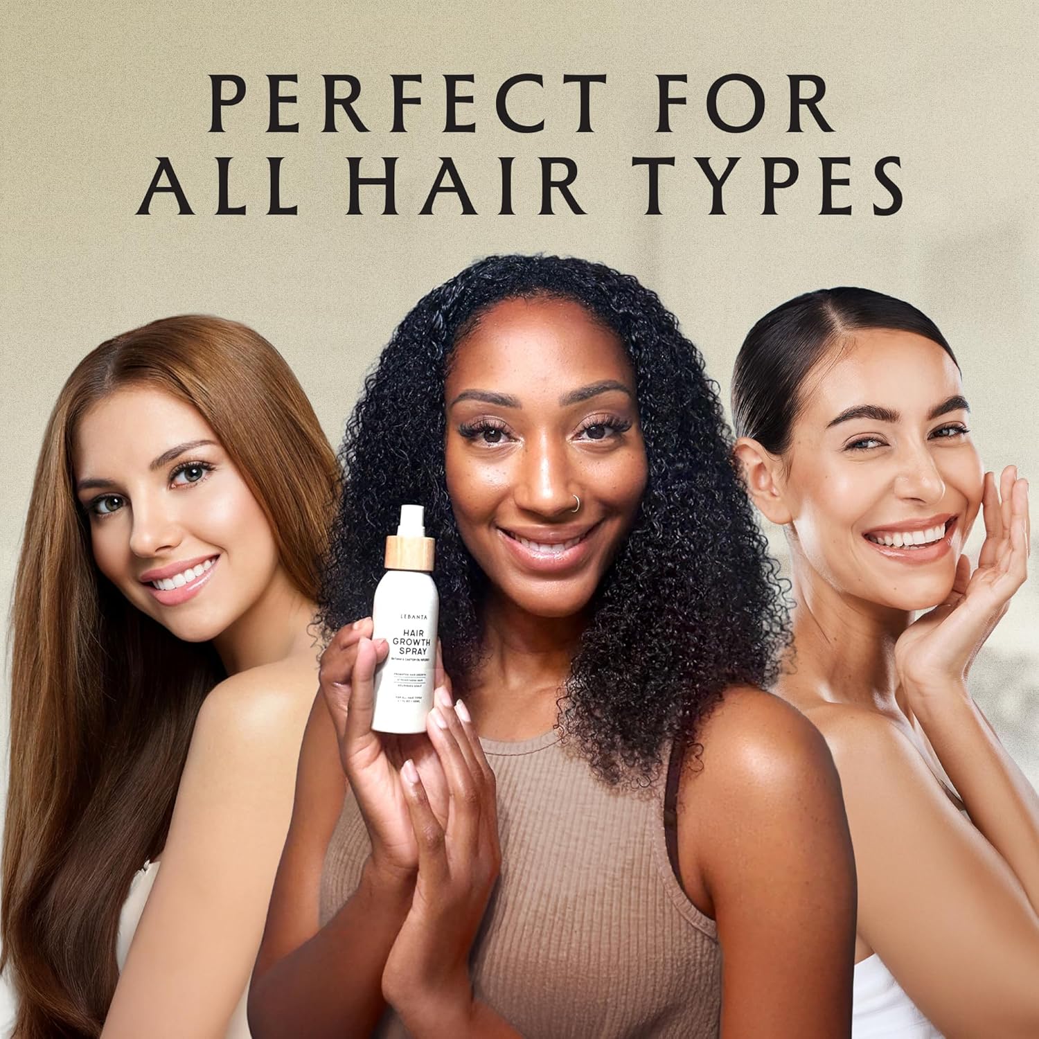 Demonstrates the versatility of the hair growth serum by showing it works effectively for different hair textures and types.