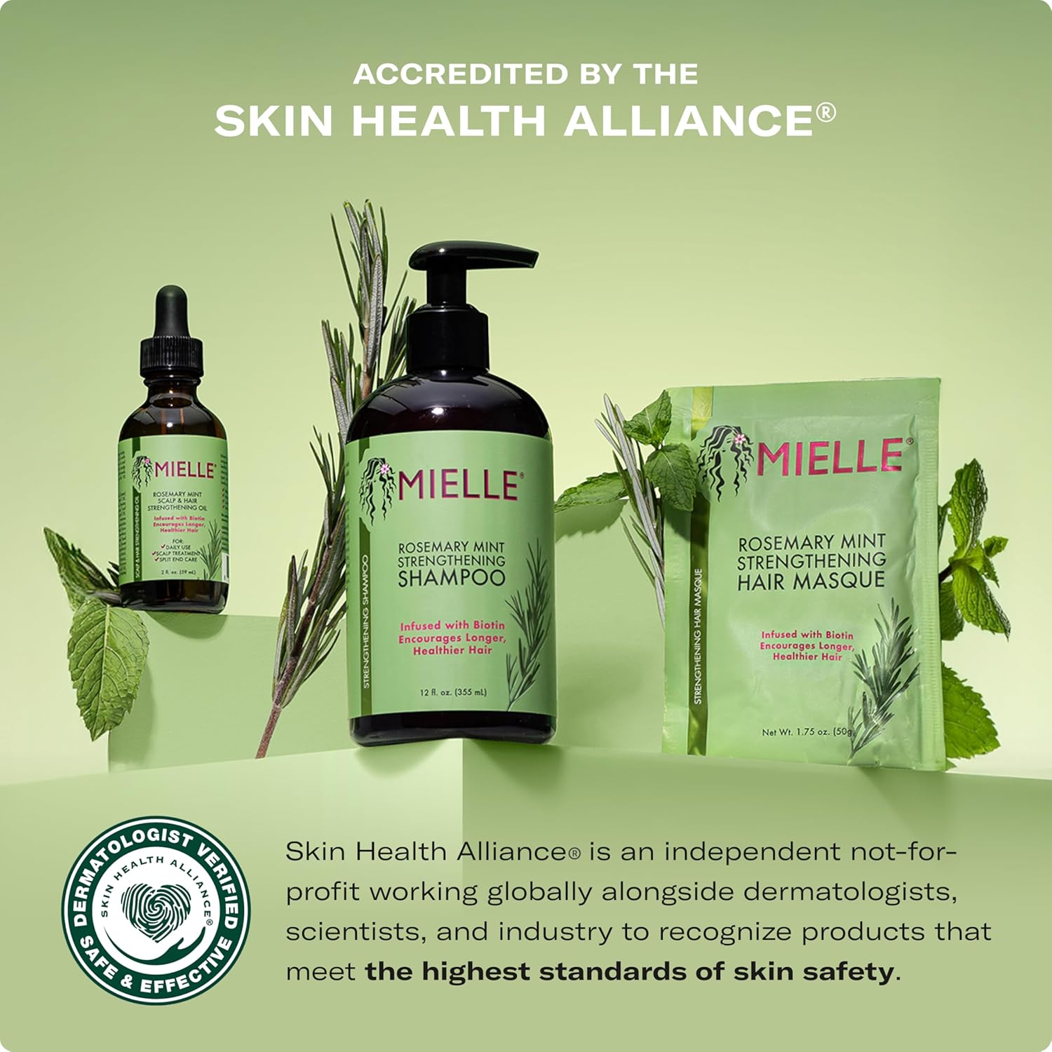 Showcases the product's accreditation and verification by reputable organizations to build trust and credibility around its safety and effectiveness.