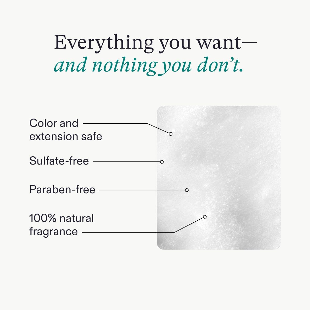 Highlights multiple beneficial features of the product, emphasizing its safety and natural ingredients to appeal to health-conscious consumers.
