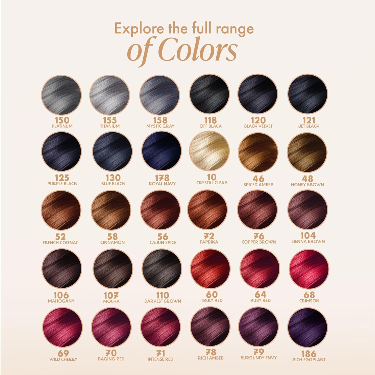 Guides shoppers in selecting the right color option for the product by showcasing the full range of available colors.
