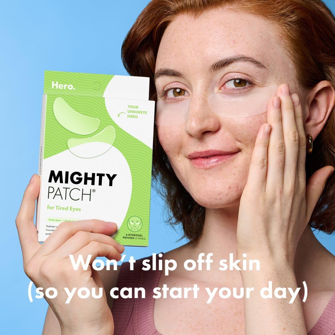 Emphasizes that the eye patches stay securely in place, allowing users to go about their day without worrying about them falling off.