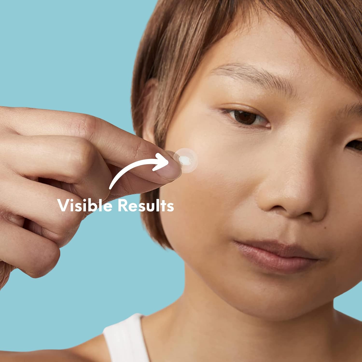 Demonstrates the product's effectiveness by showing a clear, visible result on the skin.
