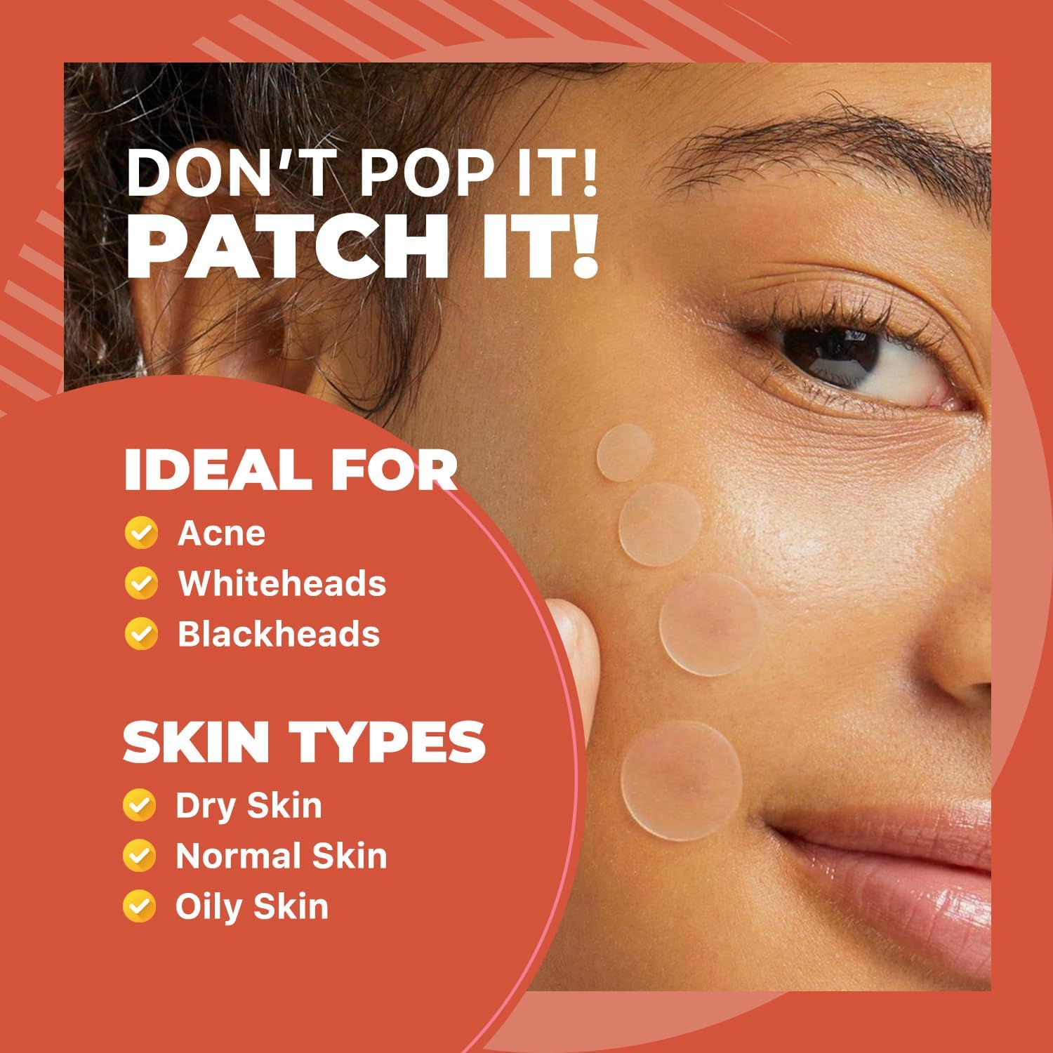 Highlights the product's effectiveness for multiple skin concerns and skin types, emphasizing its versatility as an acne treatment solution.