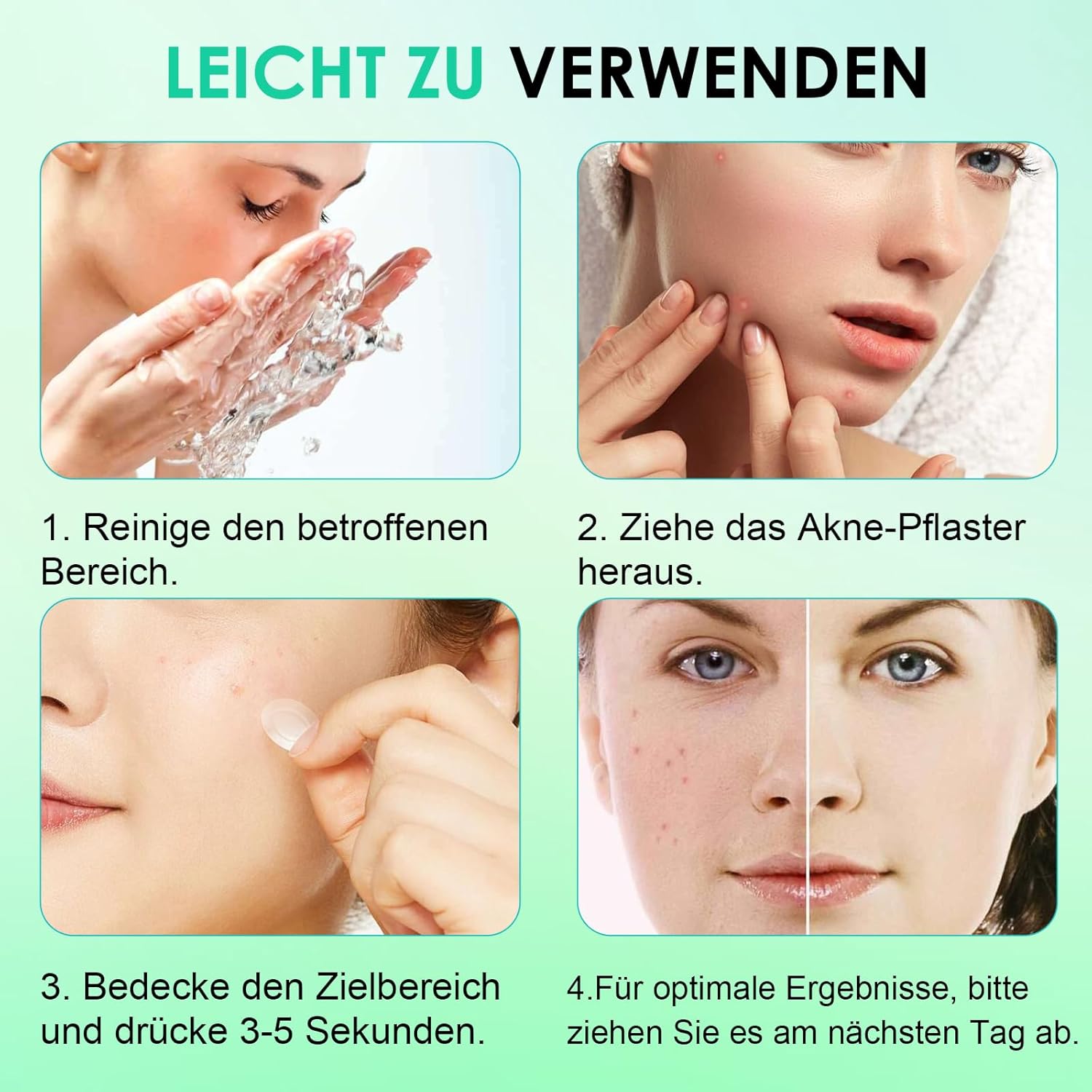 Provides step-by-step instructions on how to properly use and apply acne patches for optimal results.
