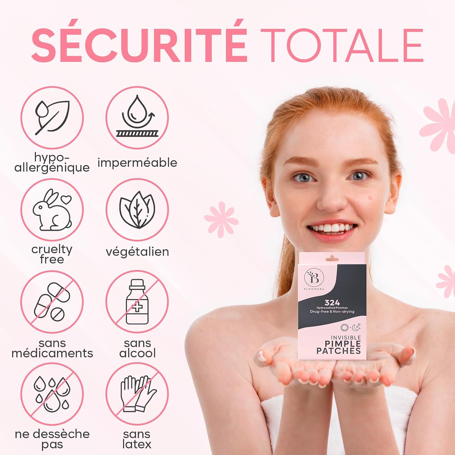 Secondary Images for BLOOMORA Invisible Acne Pimple Patch for Face (324 Pcs)
