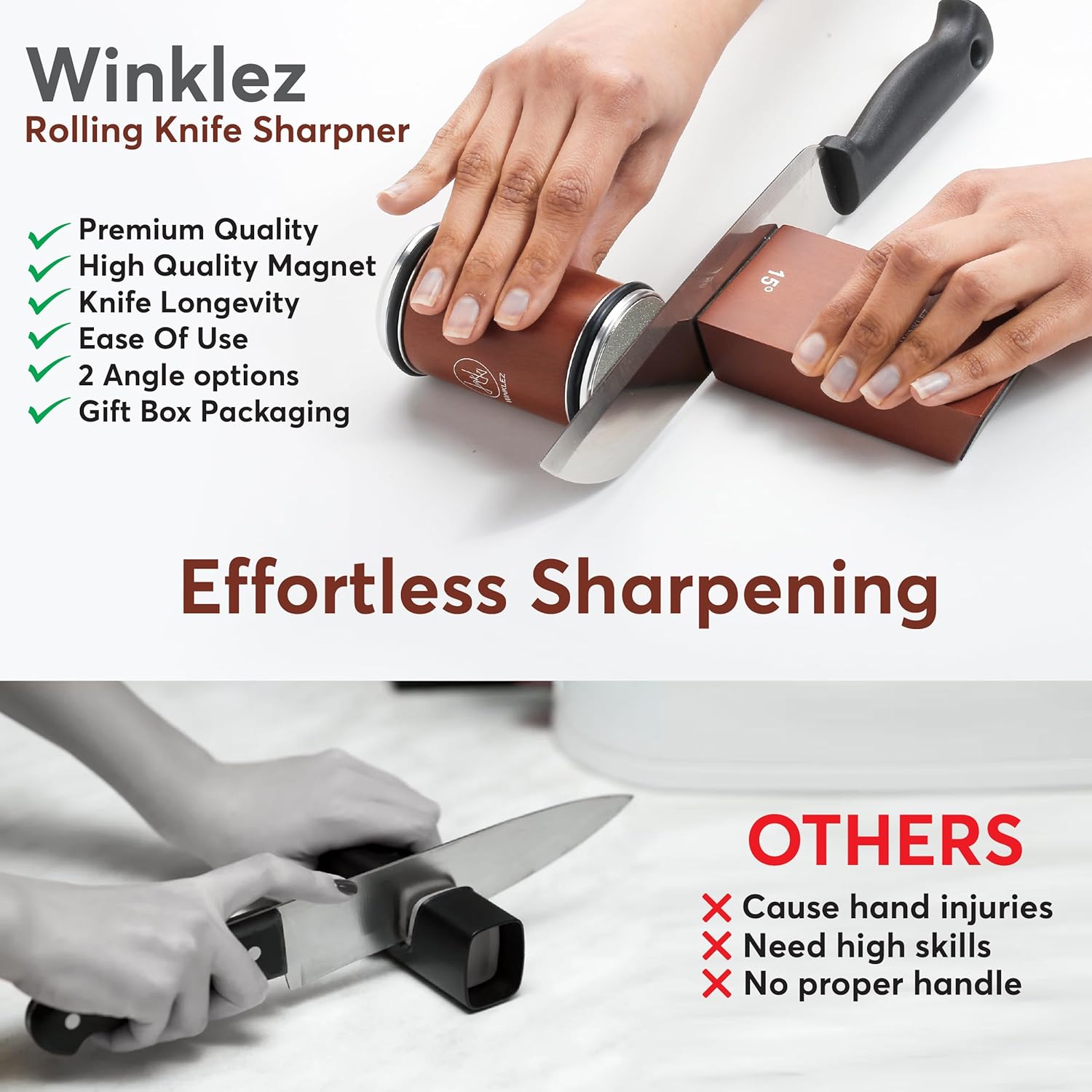 Secondary Images for Rolling Knife Sharpener with Diamond and Ceramic Discs