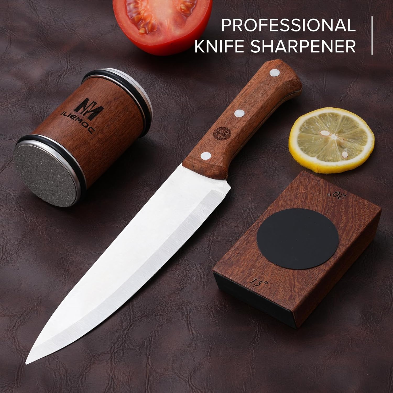 Highlights the professional-grade knife sharpening capability of the product, appealing to culinary enthusiasts and professionals.