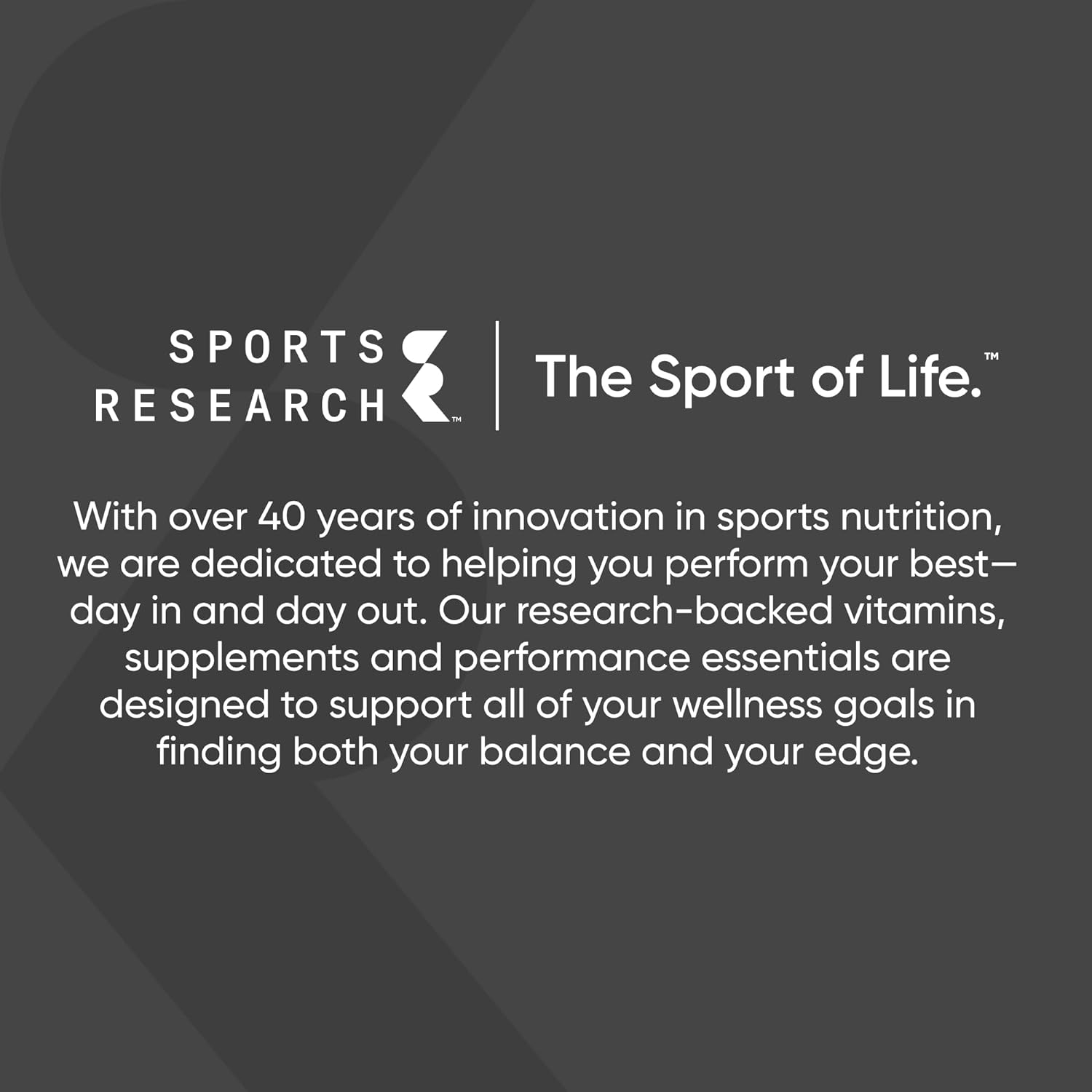 Establishes brand credibility and expertise in sports nutrition, emphasizing long-term commitment to research and product development.
