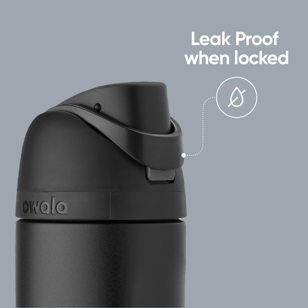 Highlights the product's leak-proof feature when locked, reassuring customers about its spill-free performance.