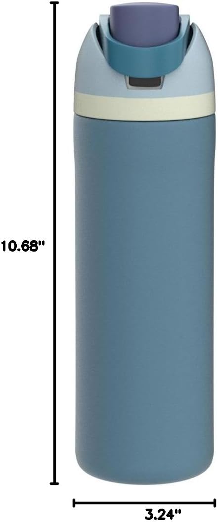 Provides exact height and width measurements of the water bottle to help shoppers understand its size and portability.