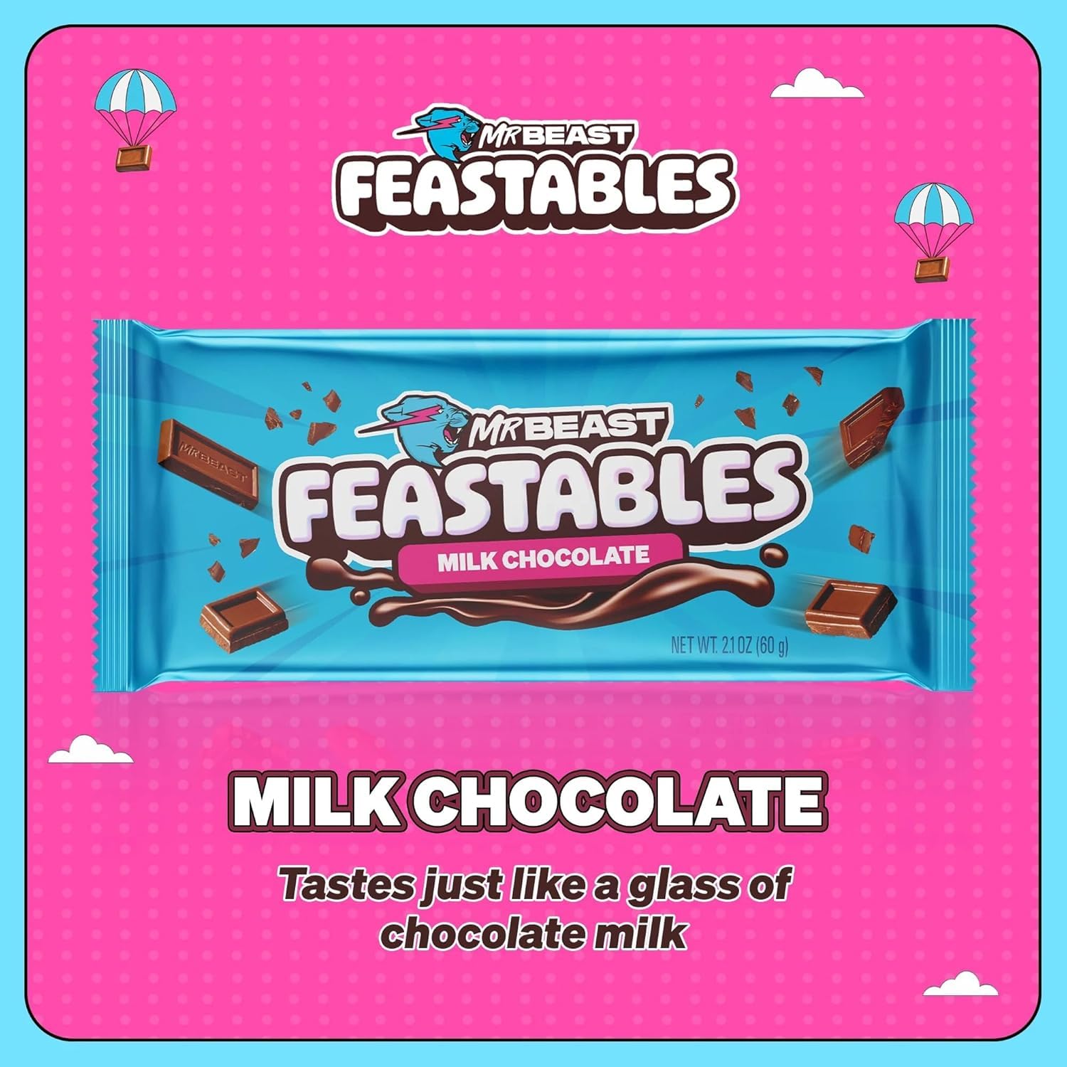 Highlights the unique flavor profile of the chocolate bar, comparing it to the taste of chocolate milk to appeal to consumers who enjoy that flavor.