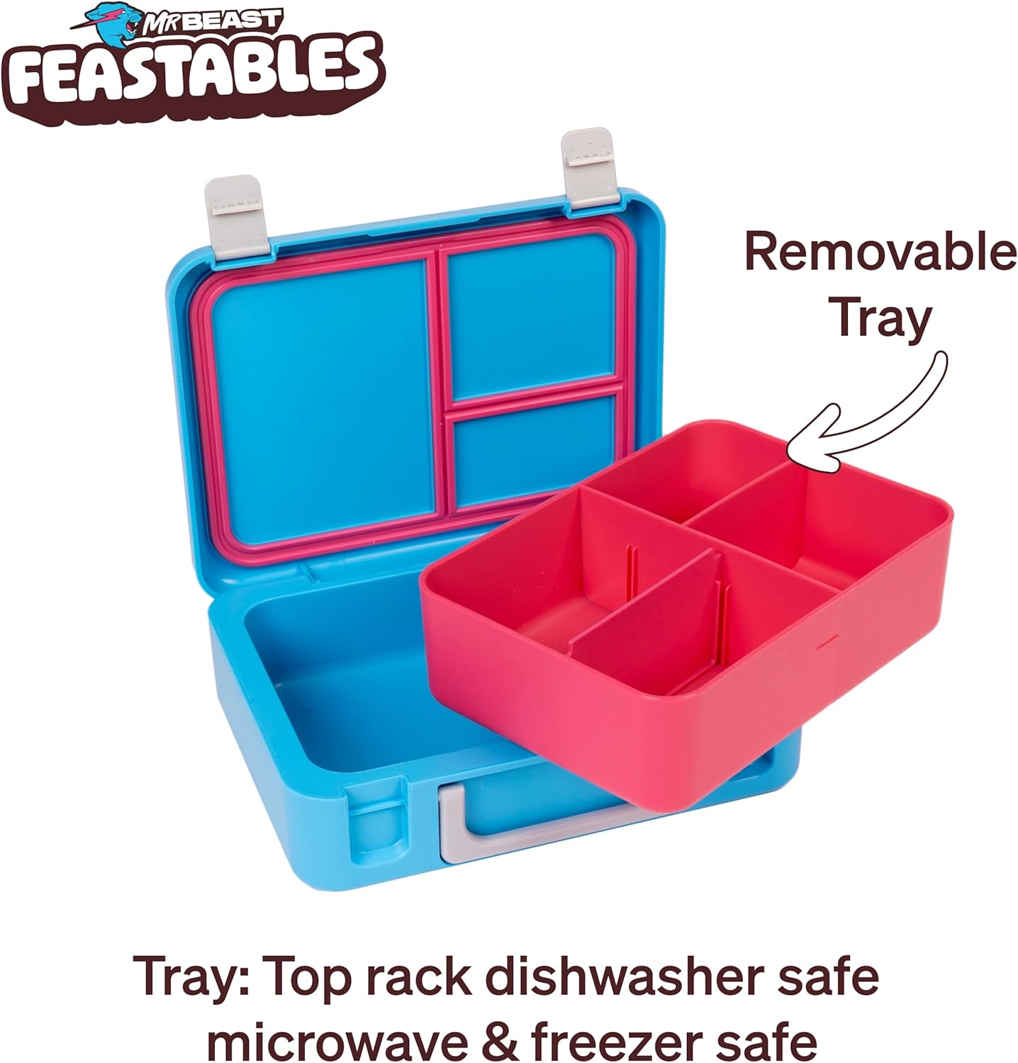 Secondary Images for Mr. Beast Feastables Adjustable Bento Lunchbox- BPA Free