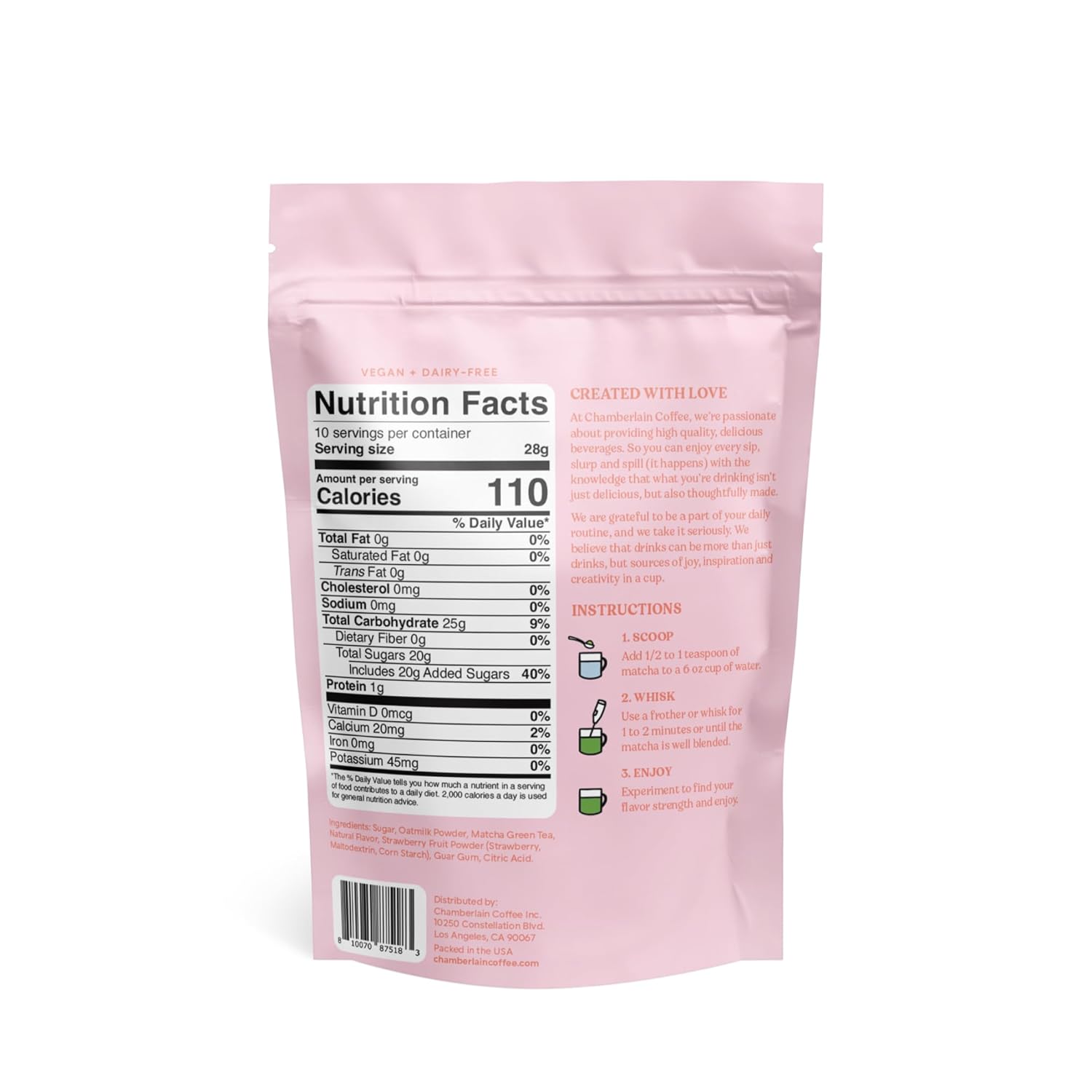 Provides step-by-step instructions on how to prepare the matcha product, ensuring customers can easily use it at home. Displays detailed nutritional information to help customers make informed…