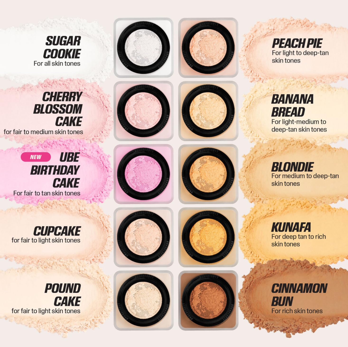 Assists customers in selecting the right makeup shade for their skin tone, showing various options and their suitability for different skin tones.