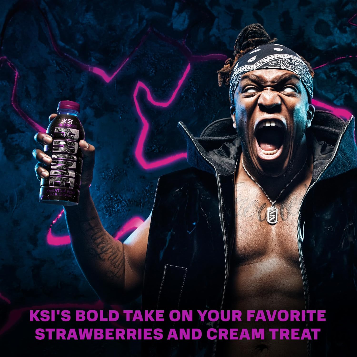 Shows the product being enthusiastically endorsed by a celebrity figure to create excitement and appeal to the target audience. Associates the product with a popular figure and uses bold visuals to…