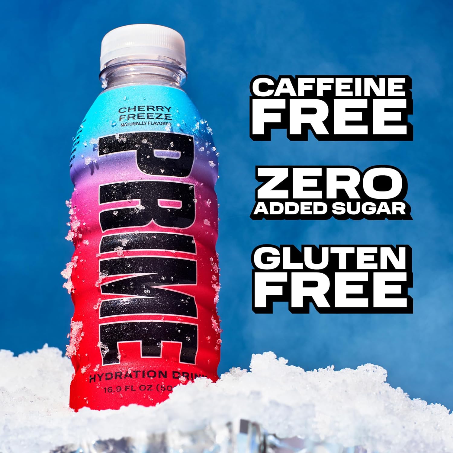 Highlights multiple health-conscious benefits of the drink to appeal to health-aware consumers looking for a refreshing beverage without caffeine, sugar, or gluten.