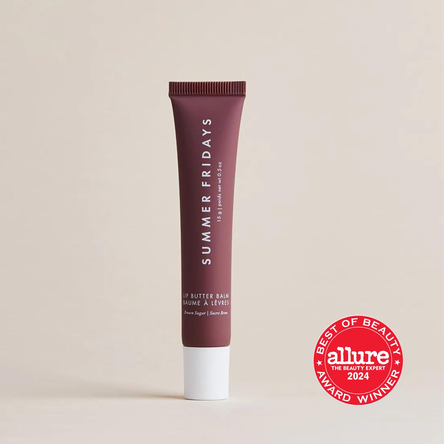 Highlights the product's brand and its recognition as an award winner to build trust and credibility with shoppers.