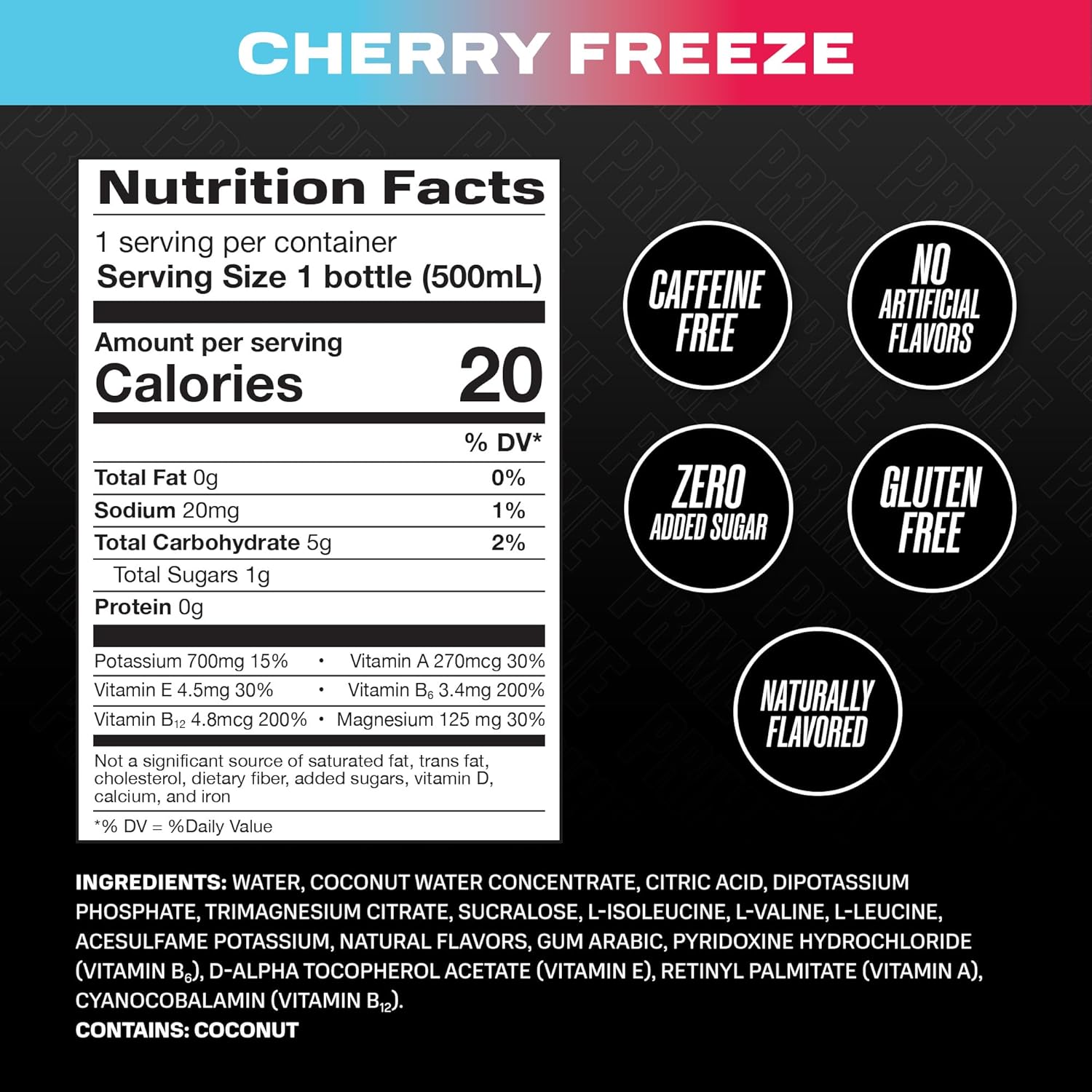 Secondary Images for PRIME Hydration CHERRY FREEZE