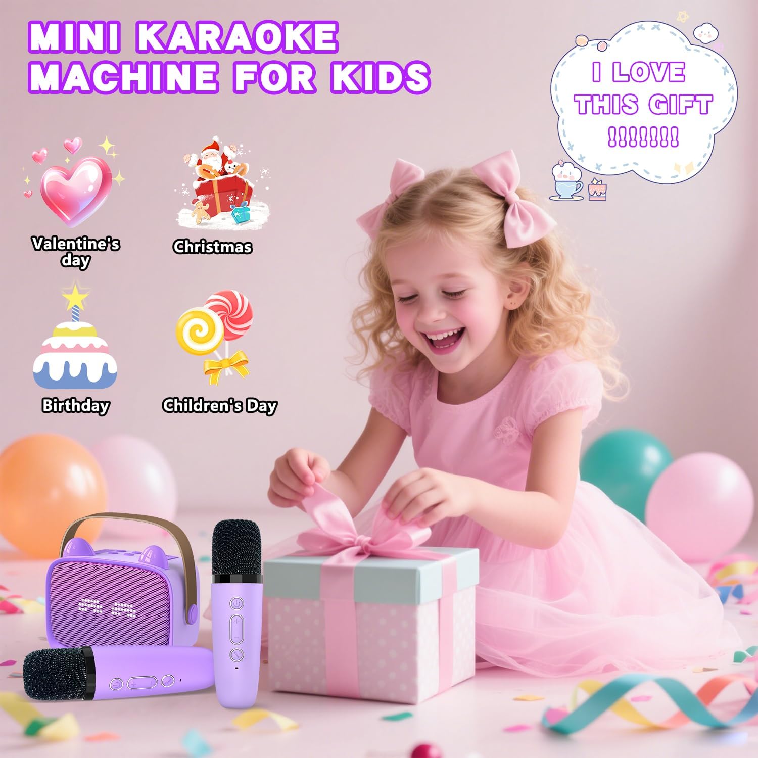 Secondary Images for Mgaolo Upgraded Mini Karaoke Machine Toy for Kids