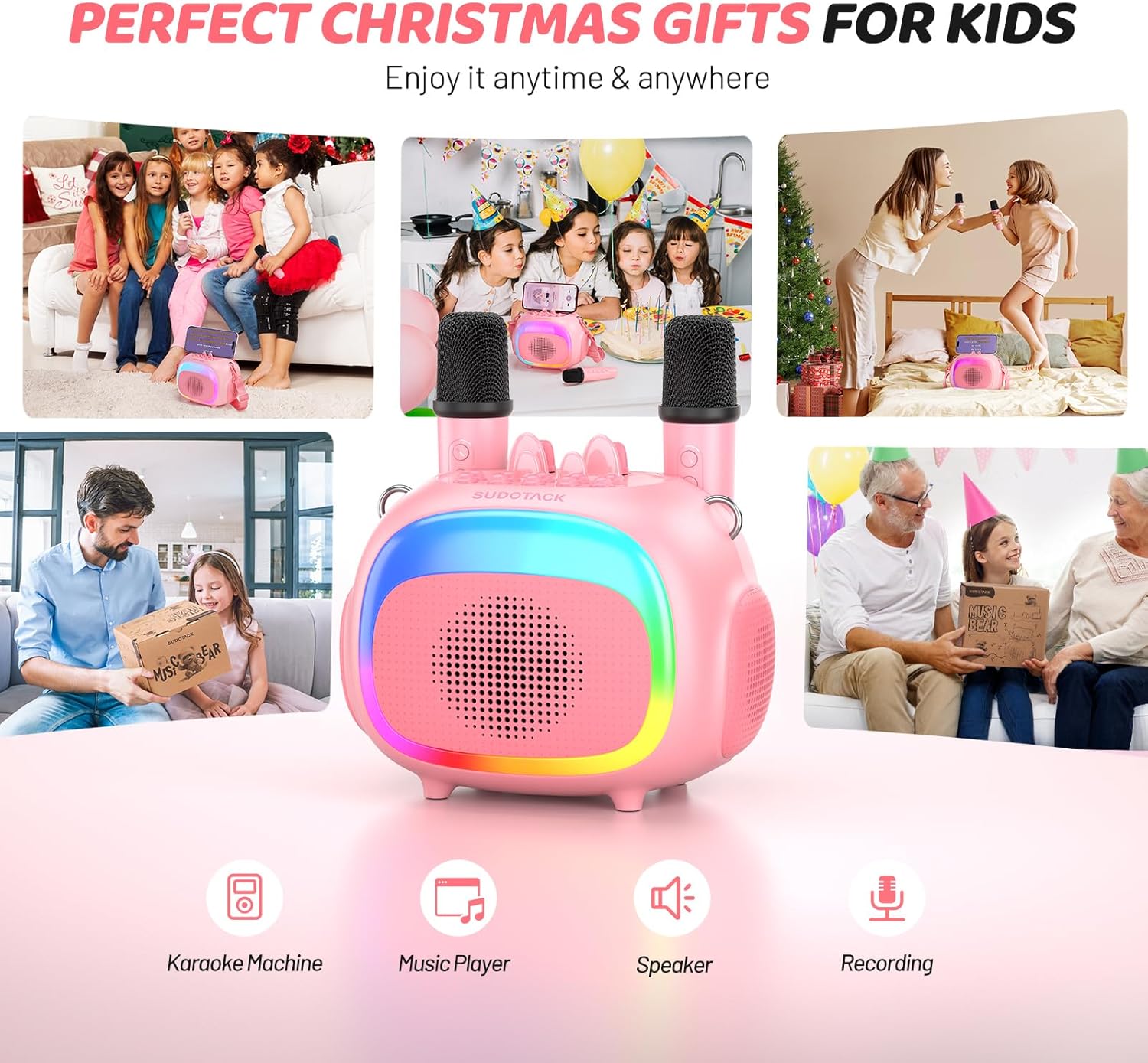 Secondary Images for SUDOTACK Mini Karaoke Machine for Kids