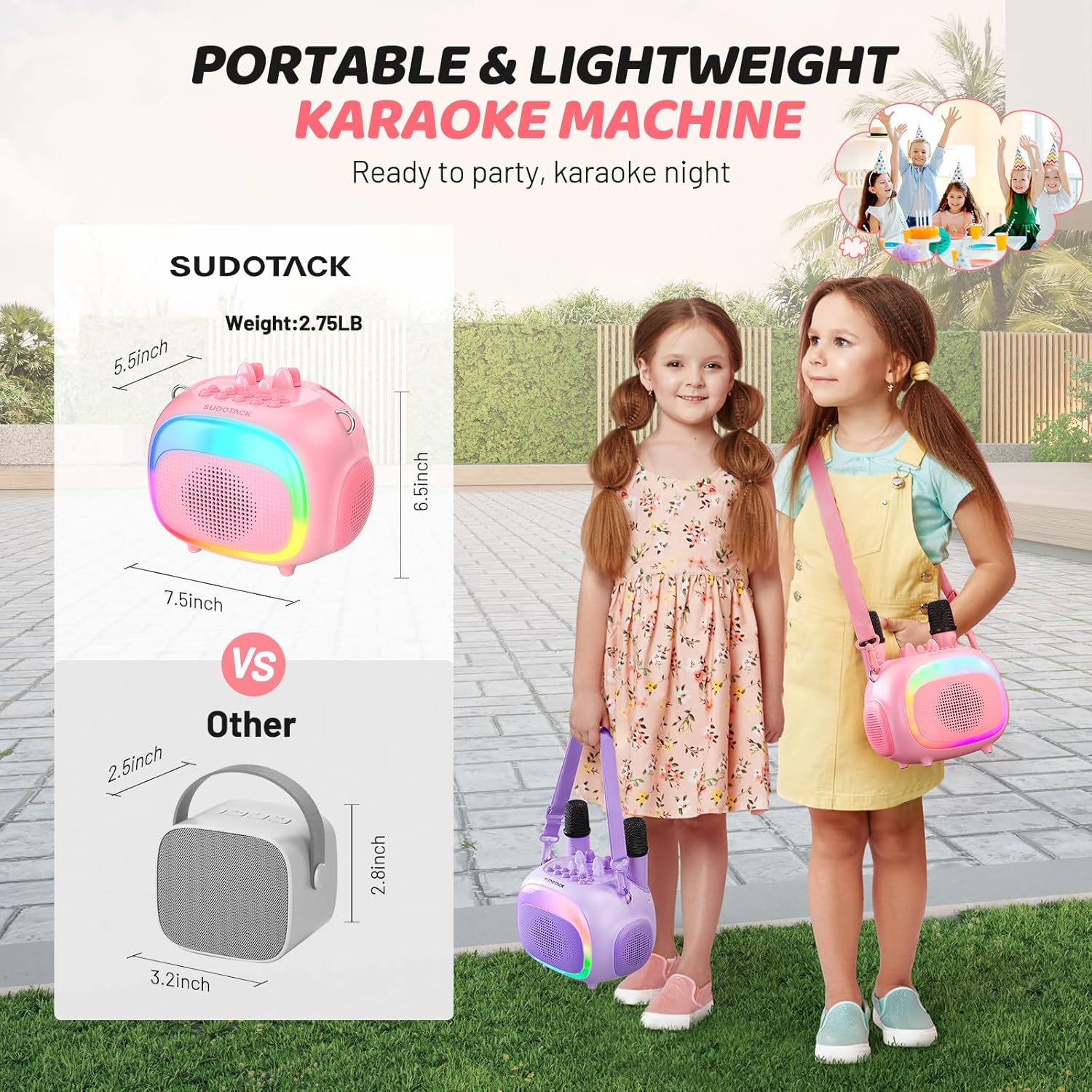 Secondary Images for SUDOTACK Mini Karaoke Machine for Kids