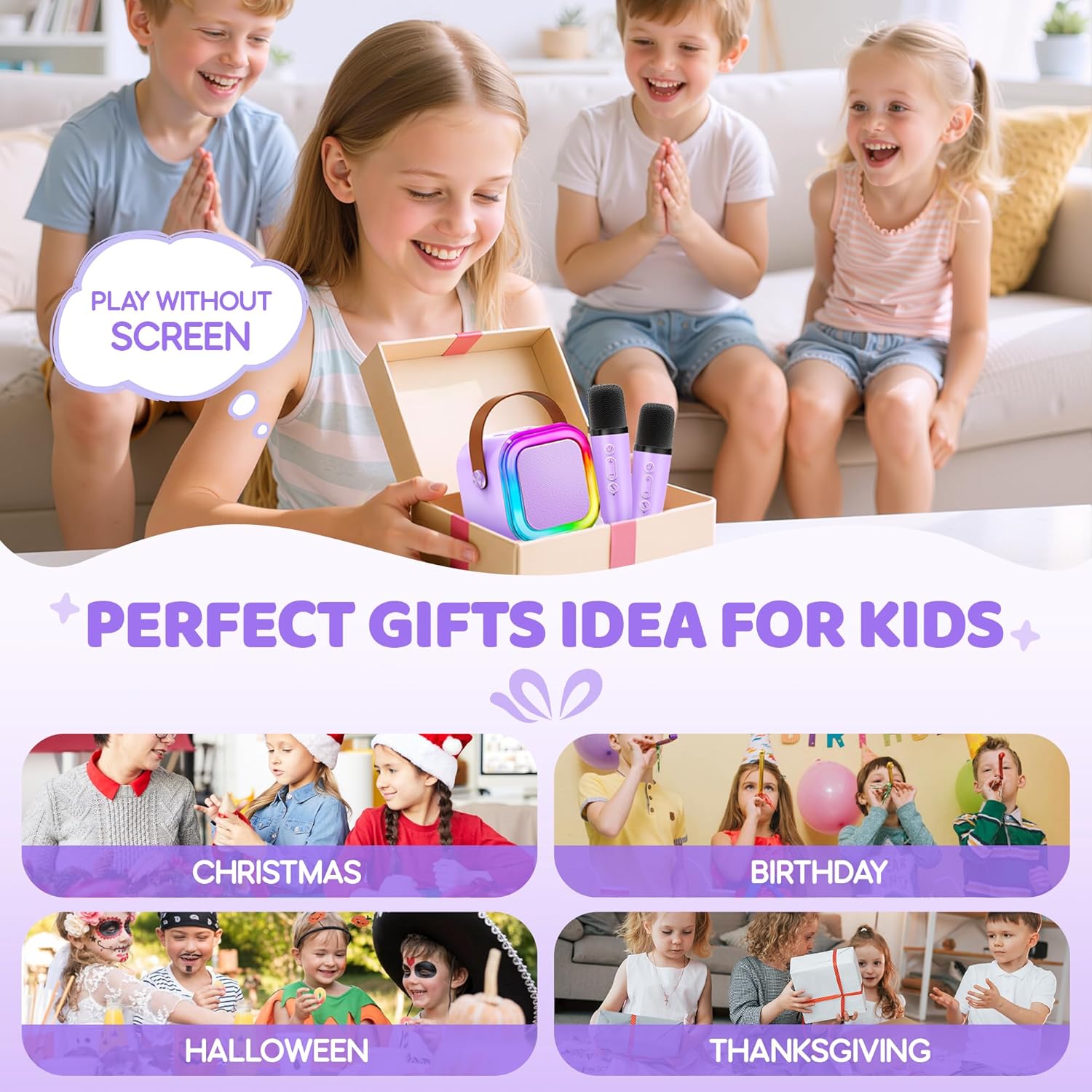 Secondary Images for IROO Mini Karaoke Machine for Kids
