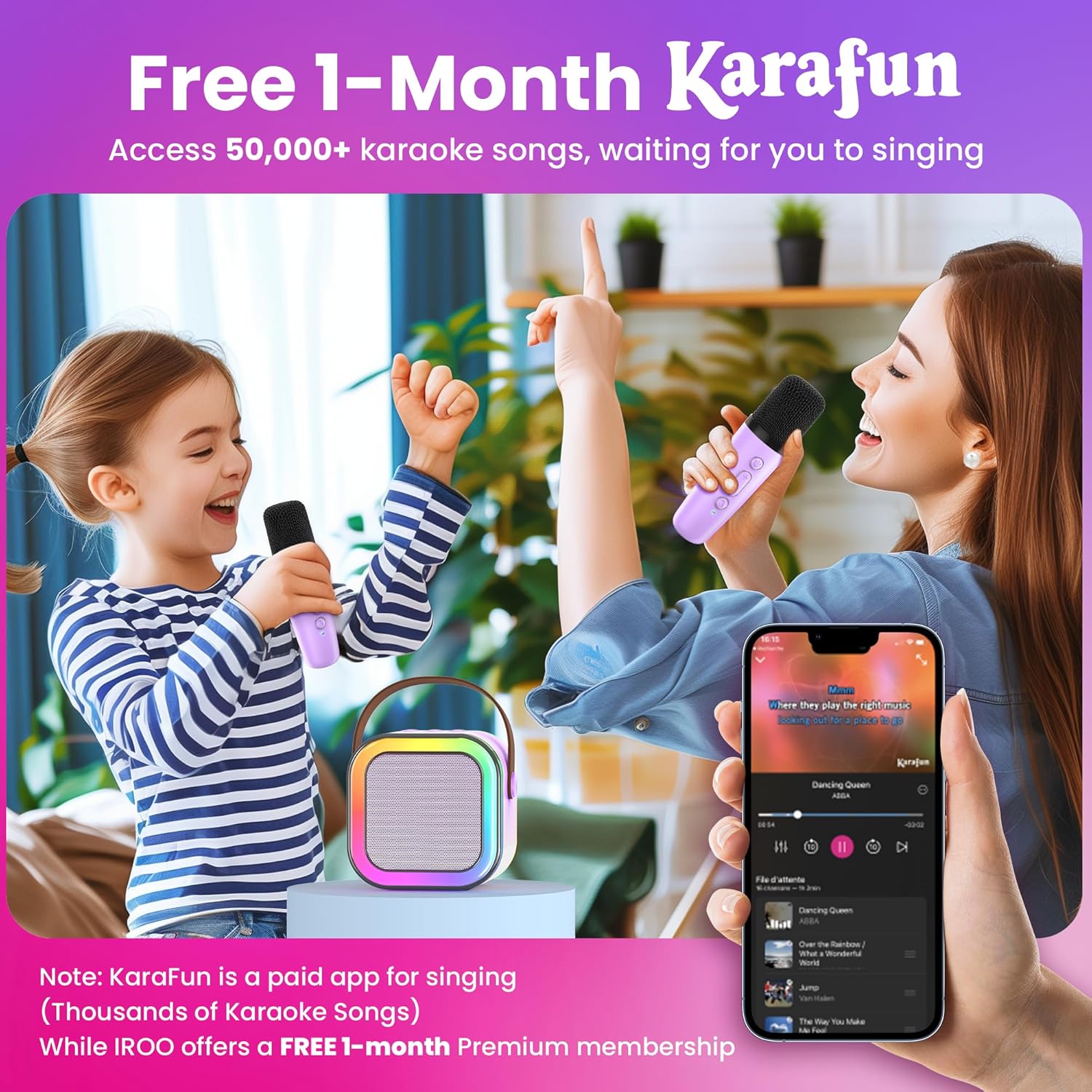 Secondary Images for IROO Mini Karaoke Machine for Kids