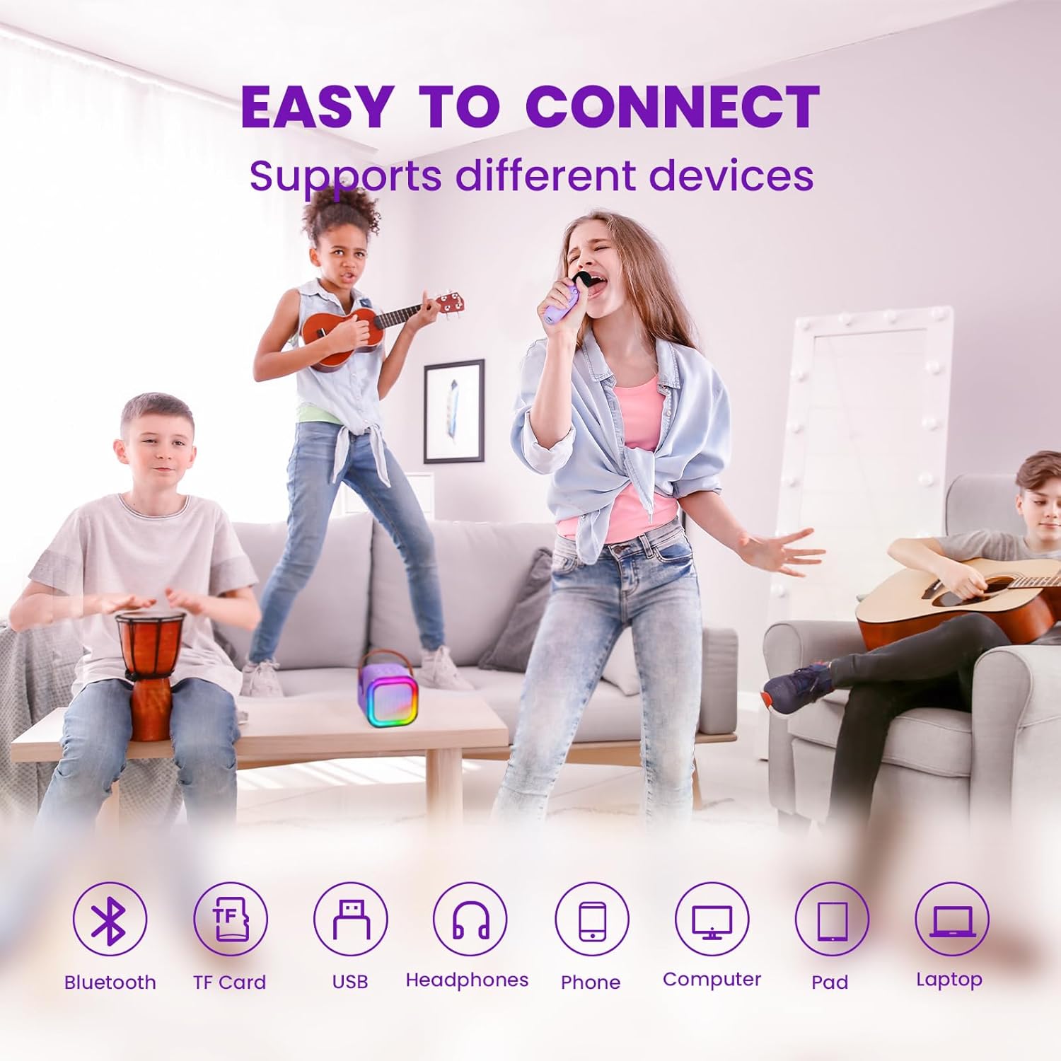 Secondary Images for IROO Mini Karaoke Machine for Kids