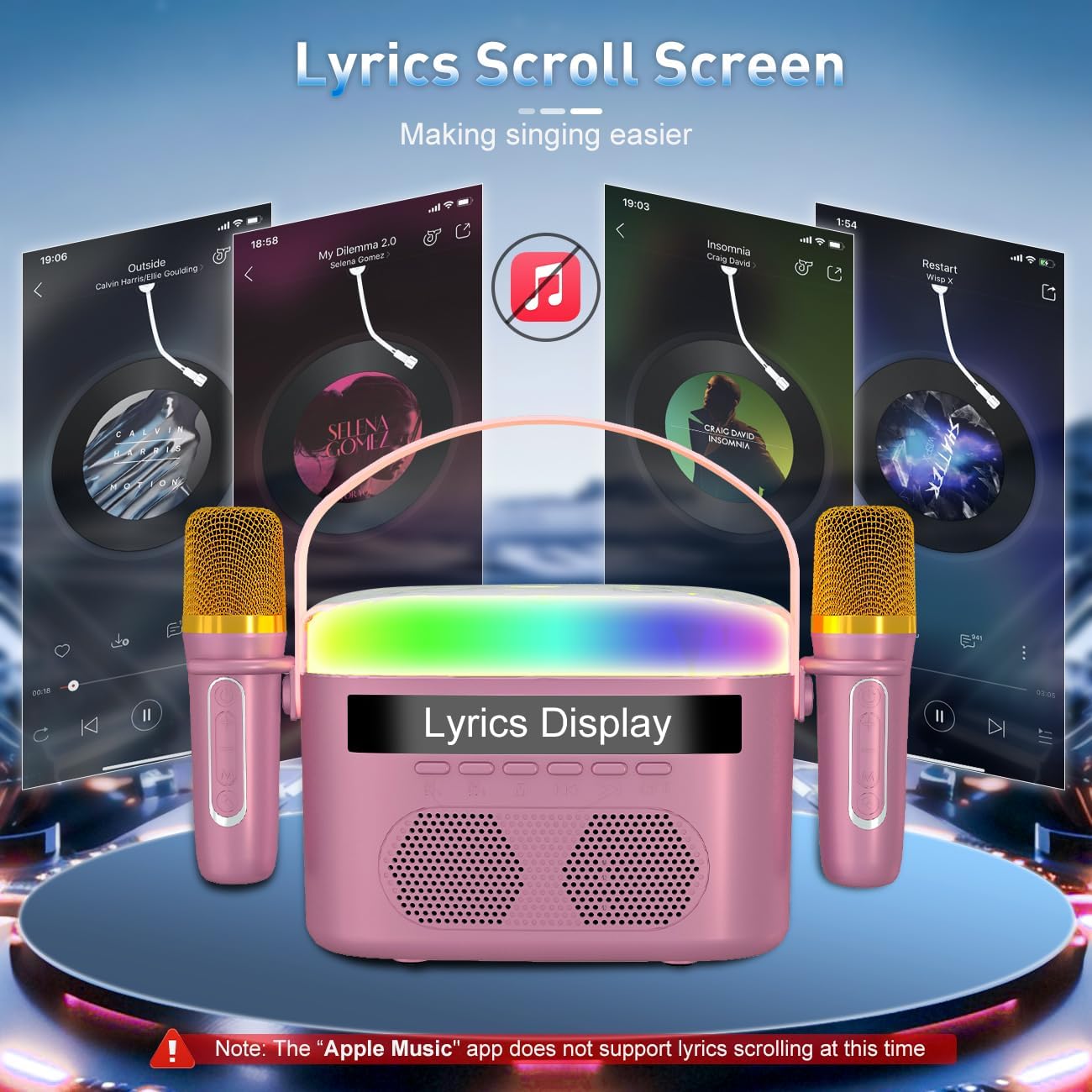 Secondary Images for Karaoke Machine for Kids Adults with Lyrics Display