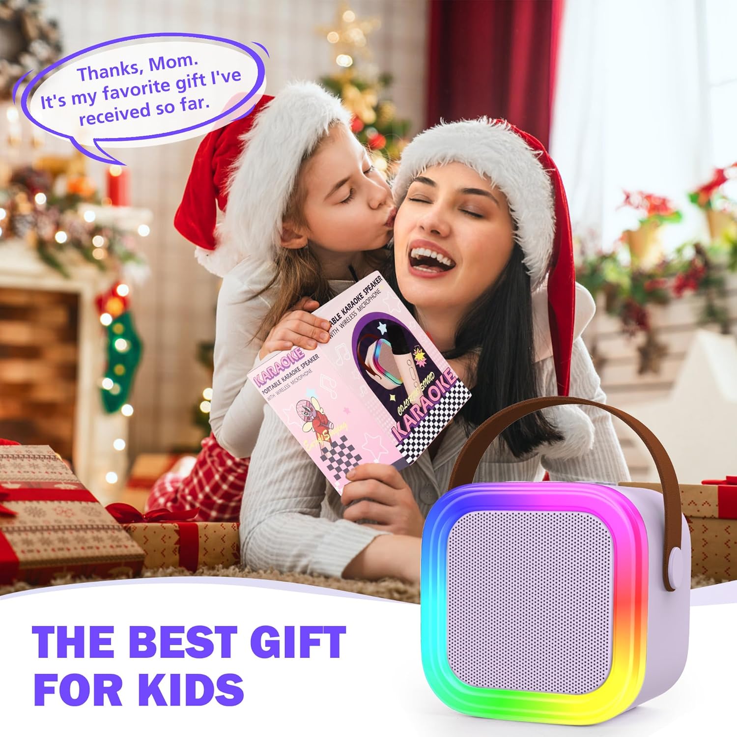 Showcases the product as an ideal Christmas gift for children, emphasizing its appeal during the holiday season. Demonstrates how the product can be used for family bonding and entertainment,…