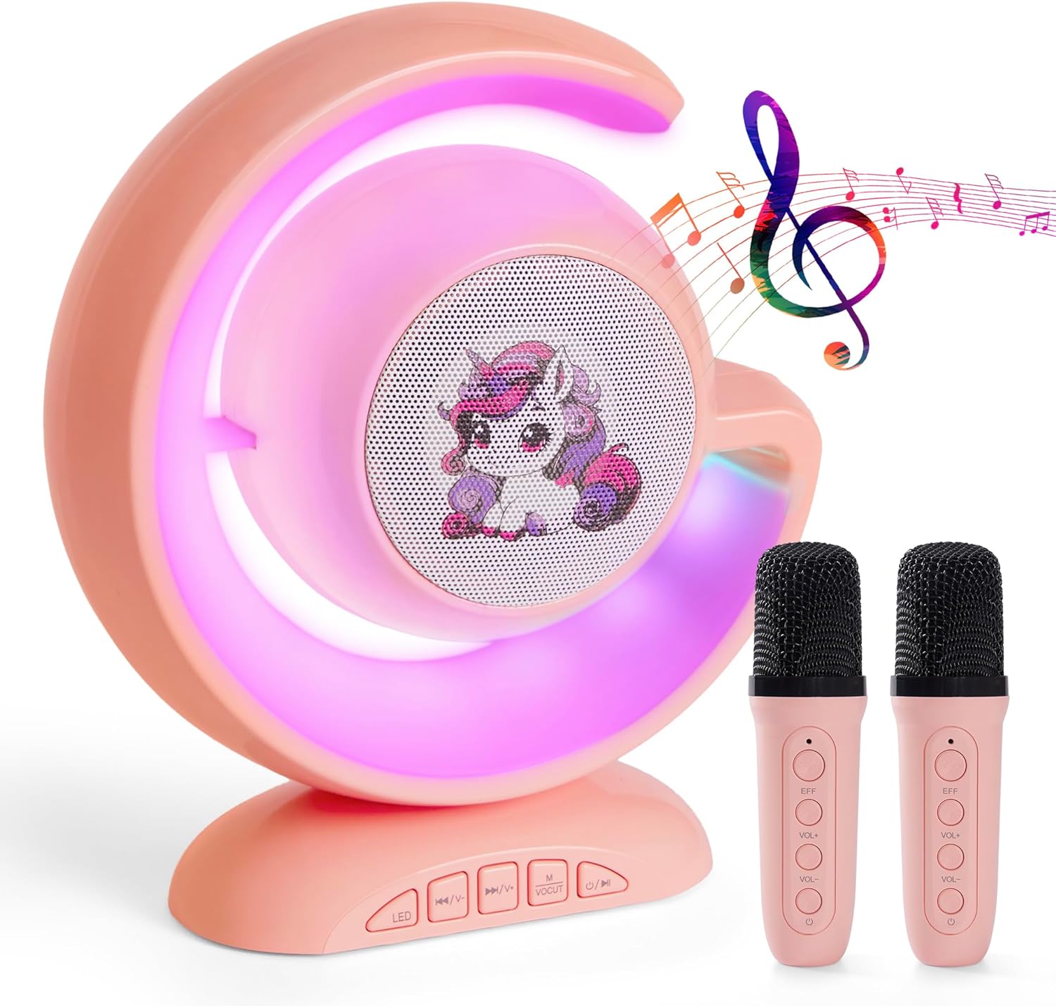 Demonstrates the karaoke functionality of the product, showing how it can be used for singing and entertainment. Showcases multiple uses of the product as…