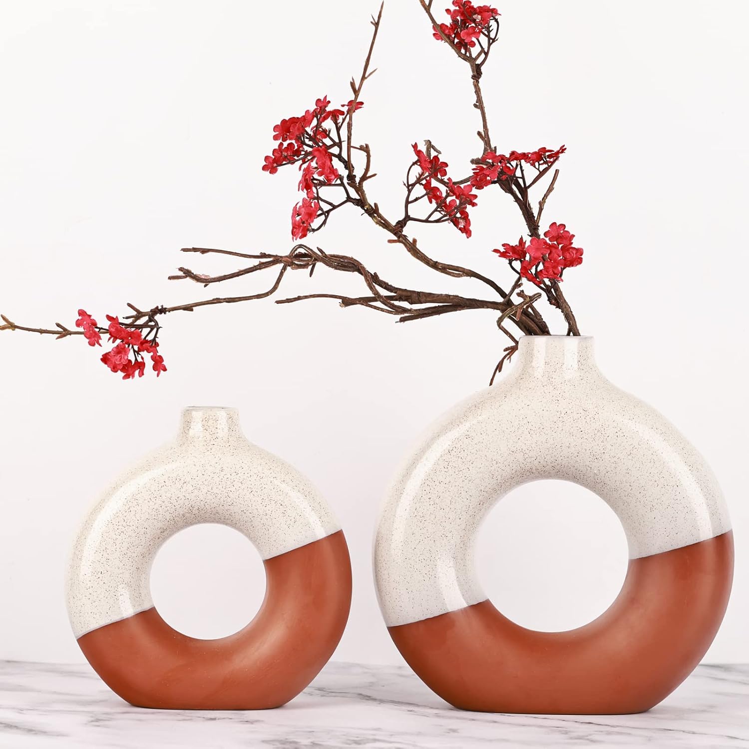 Showcases the product in a stylish, minimalist home setting to appeal to design-conscious shoppers.
