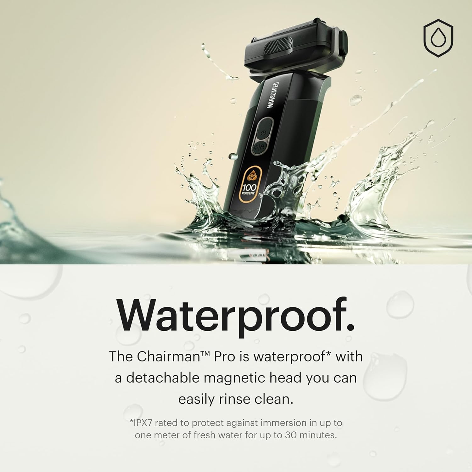 Demonstrates the product's waterproof capability to reassure customers about its durability and ease of cleaning.
