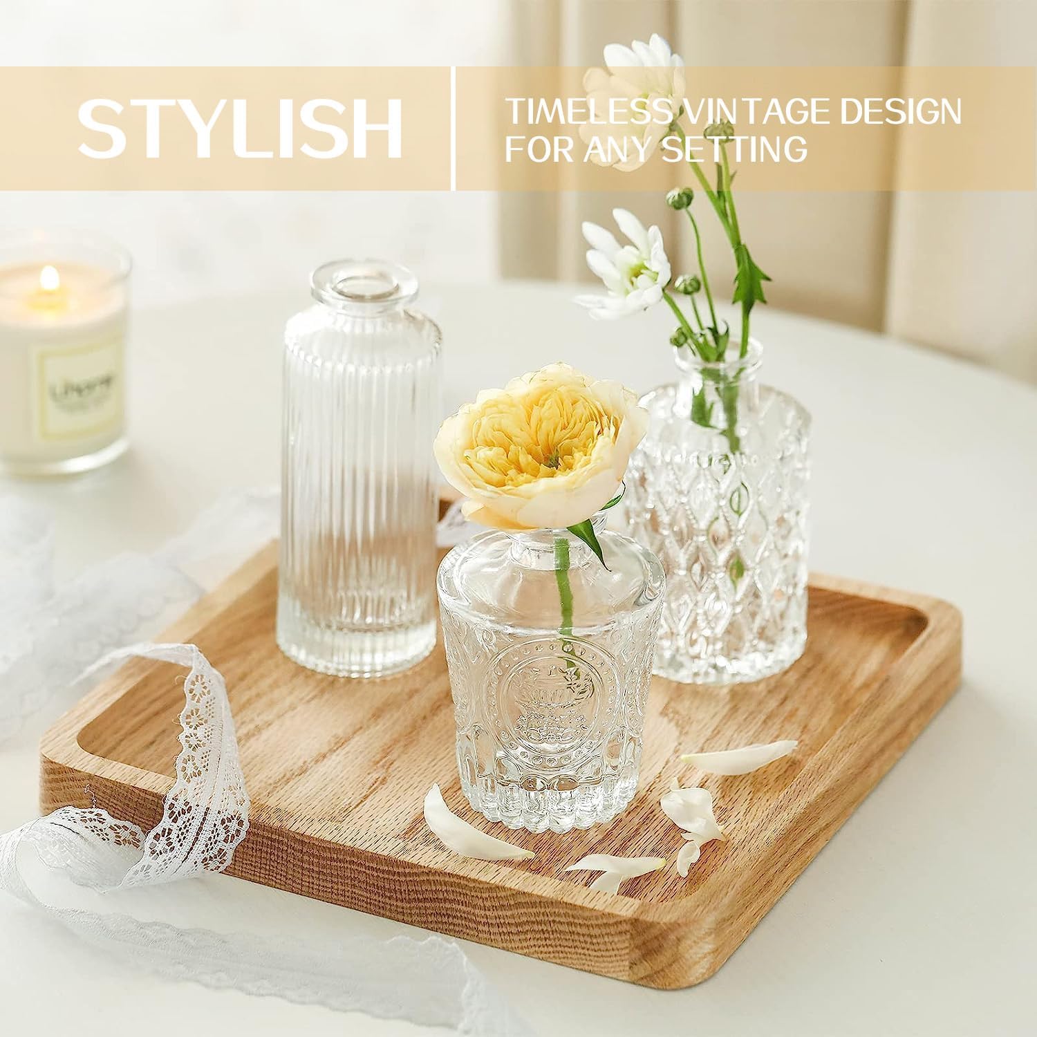 Showcases the product's stylish appearance and versatile vintage design that can fit in any setting.