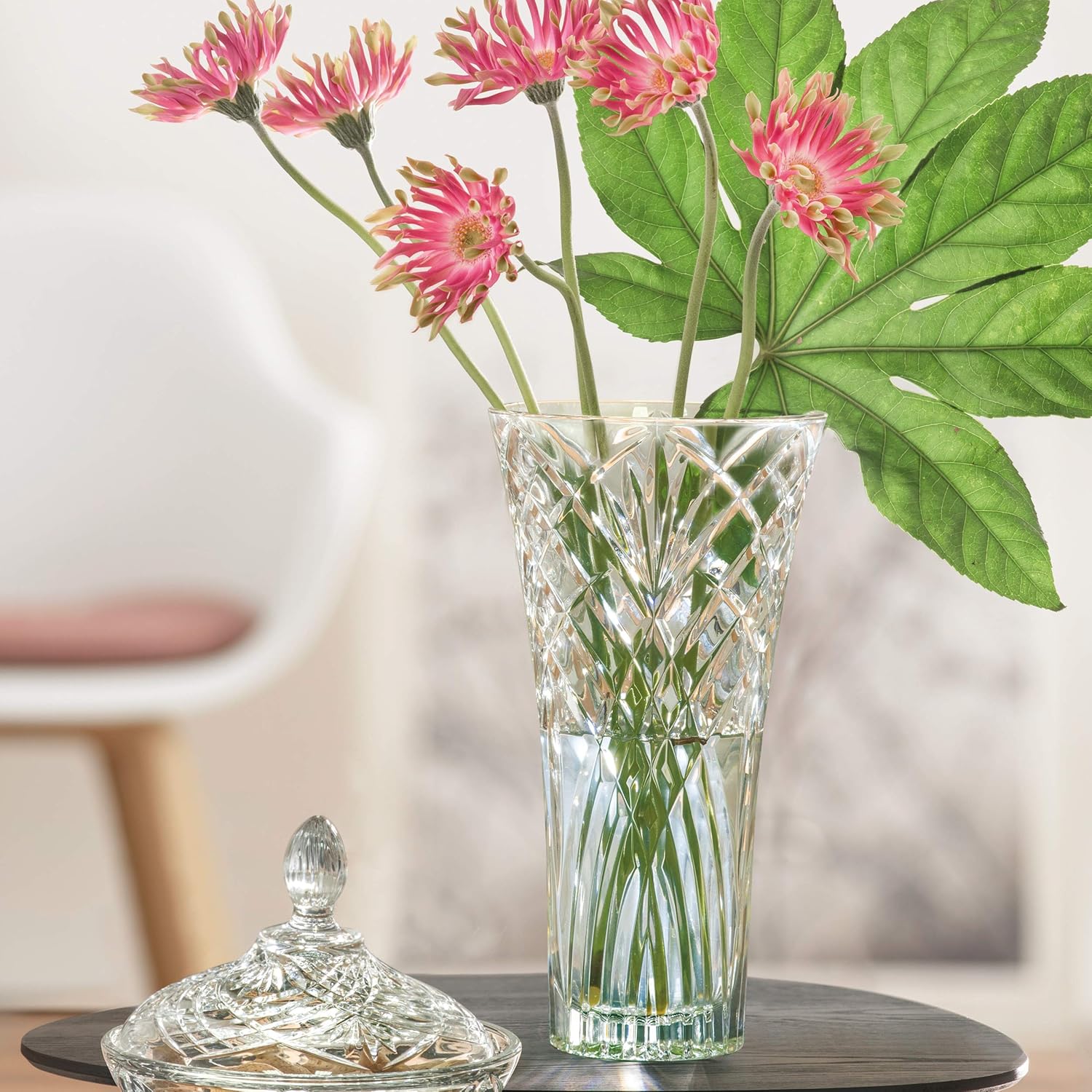 Showcases the product in a stylish home setting to demonstrate its aesthetic appeal and how it enhances interior decor.