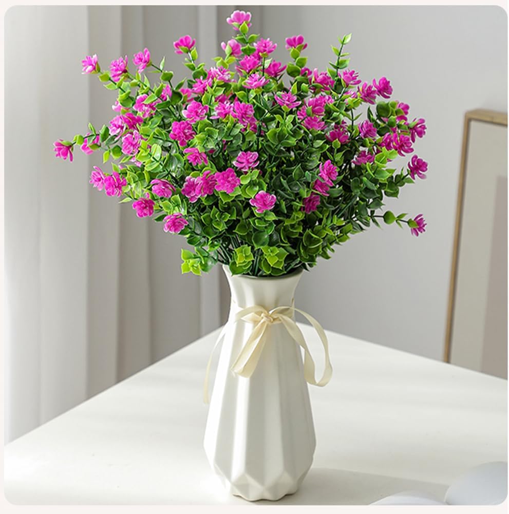 Showcases how the artificial flower arrangement can enhance home decor and create a vibrant, natural-looking display.
