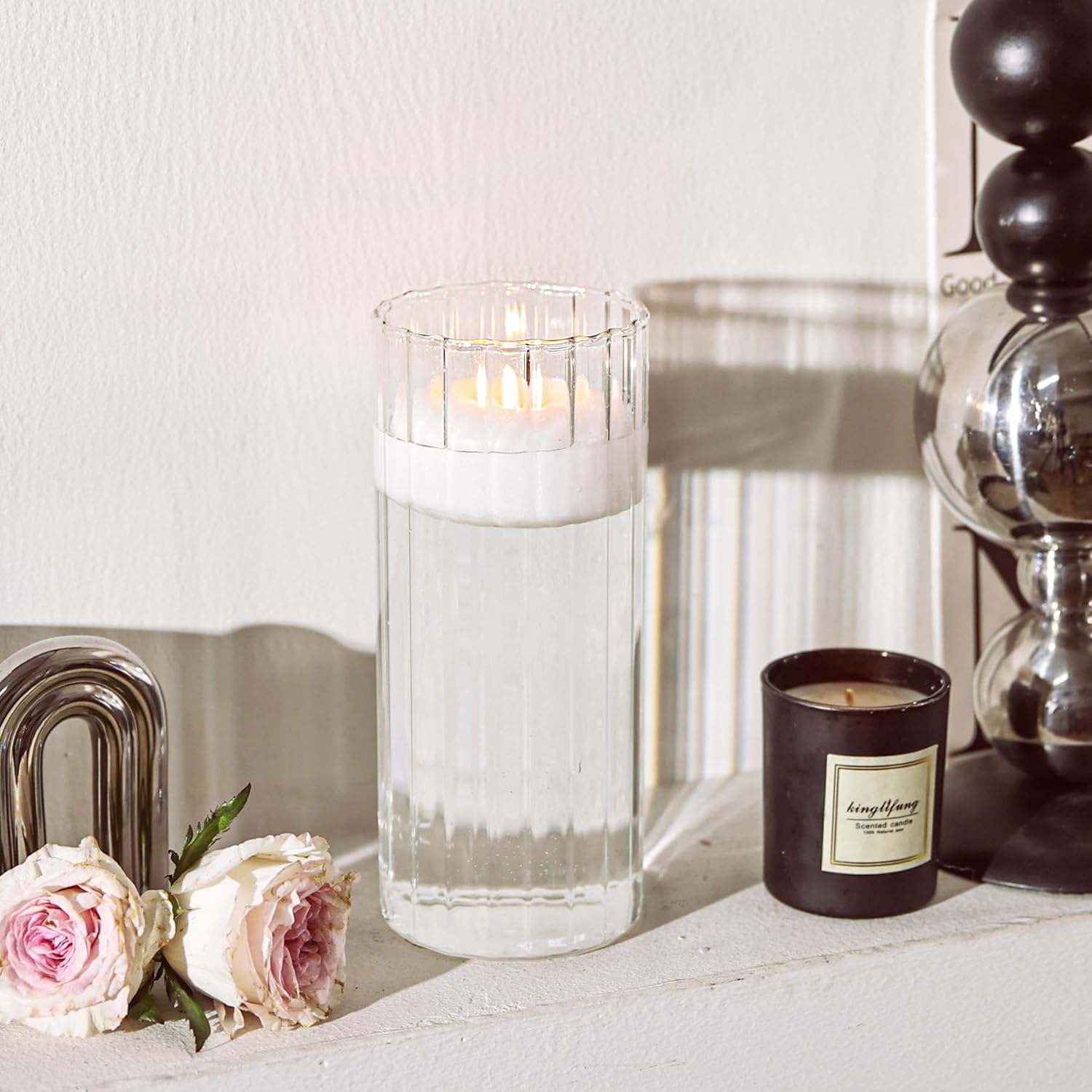 Shows the product in a stylish home setting to demonstrate how it enhances the ambiance and fits into elegant decor.